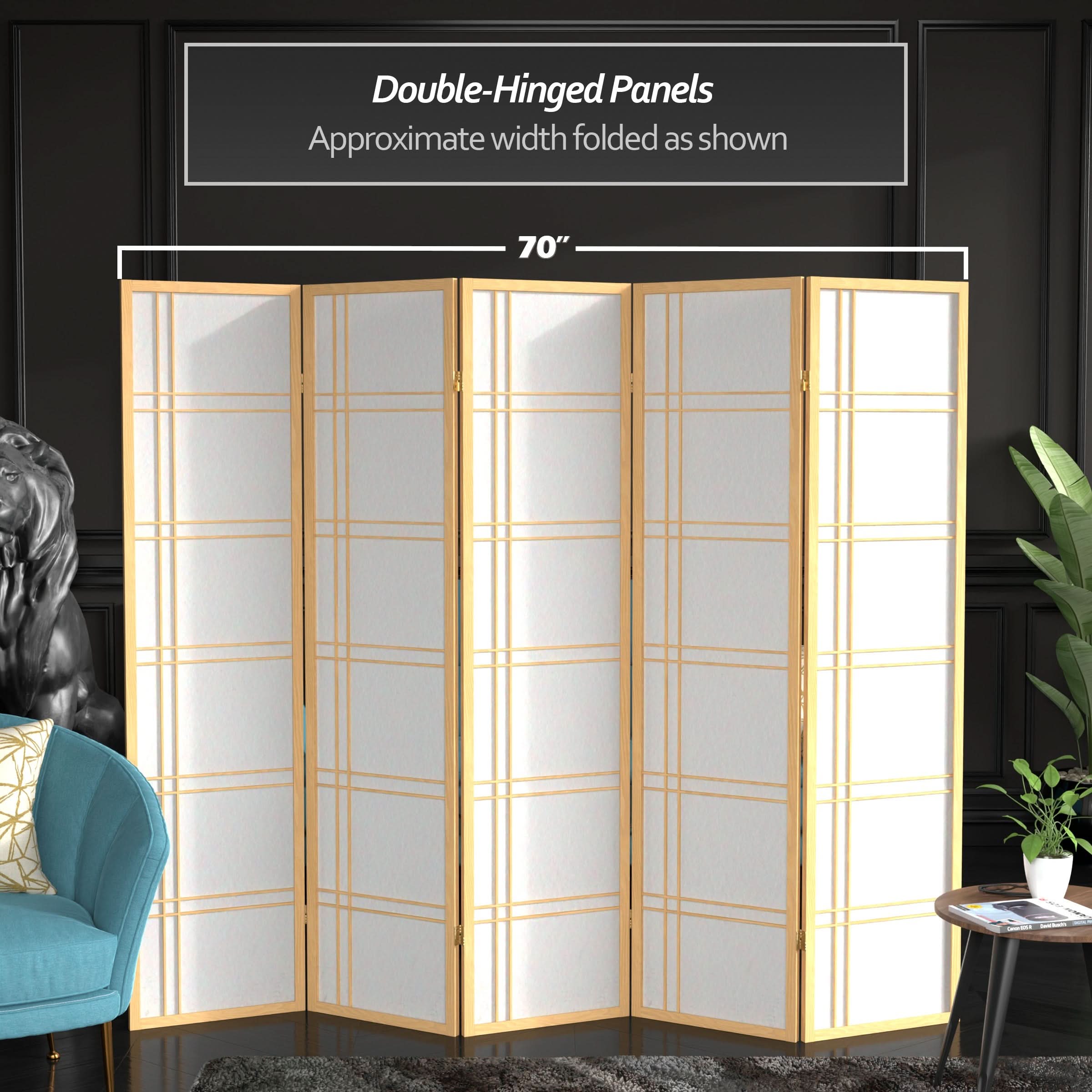 6 ft. Tall Double Cross Shoji Screen