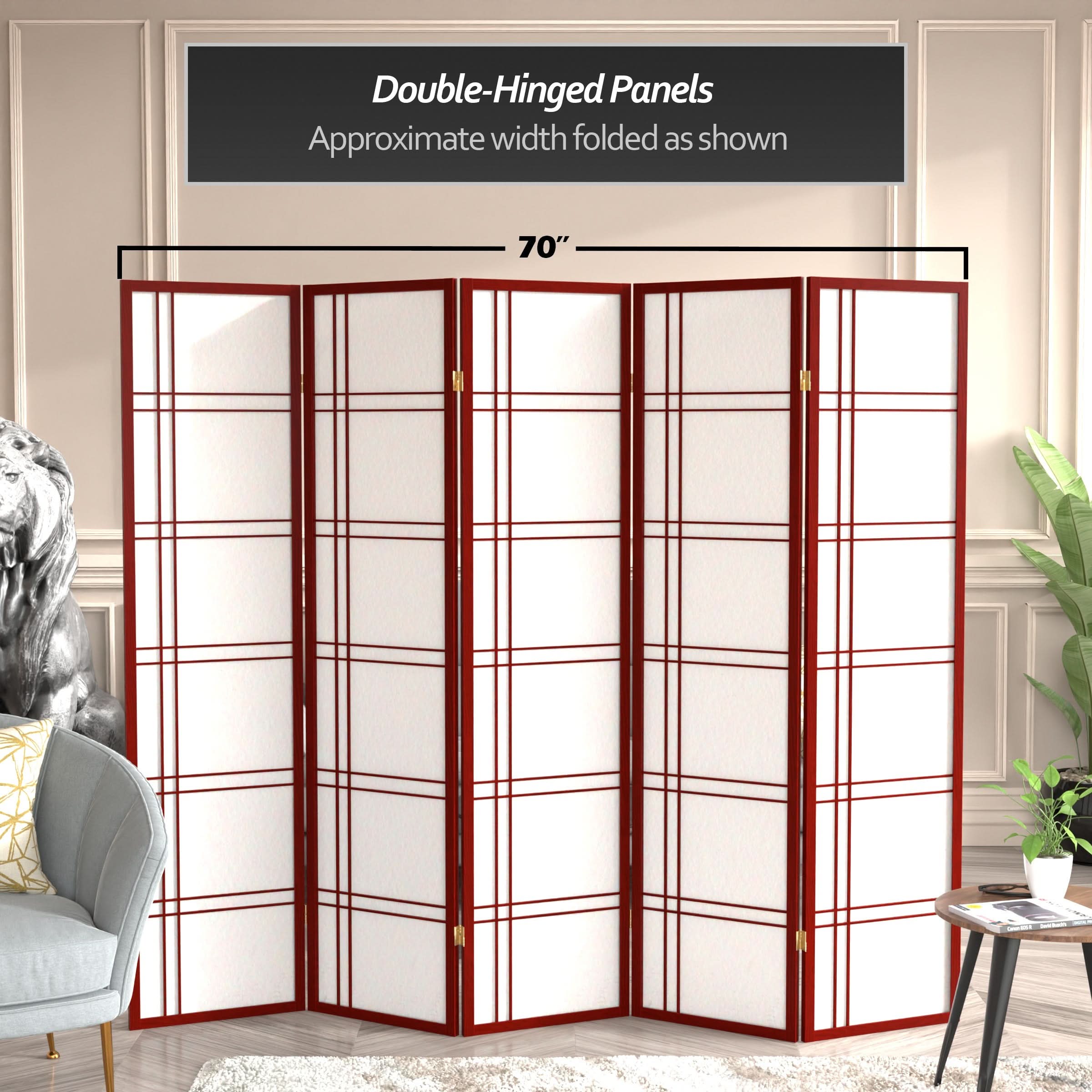 6 ft. Tall Double Cross Shoji Screen