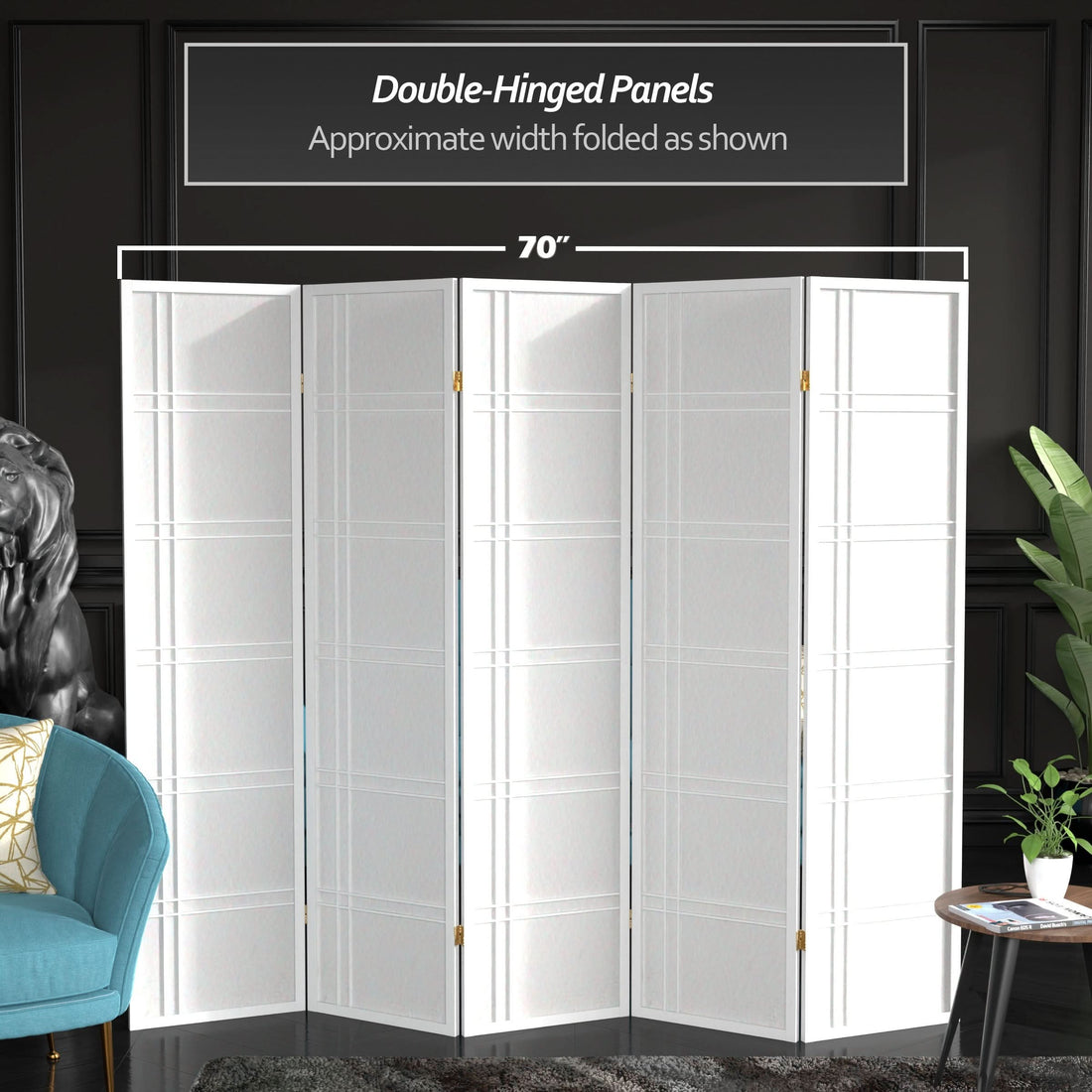 6 ft. Tall Double Cross Shoji Screen