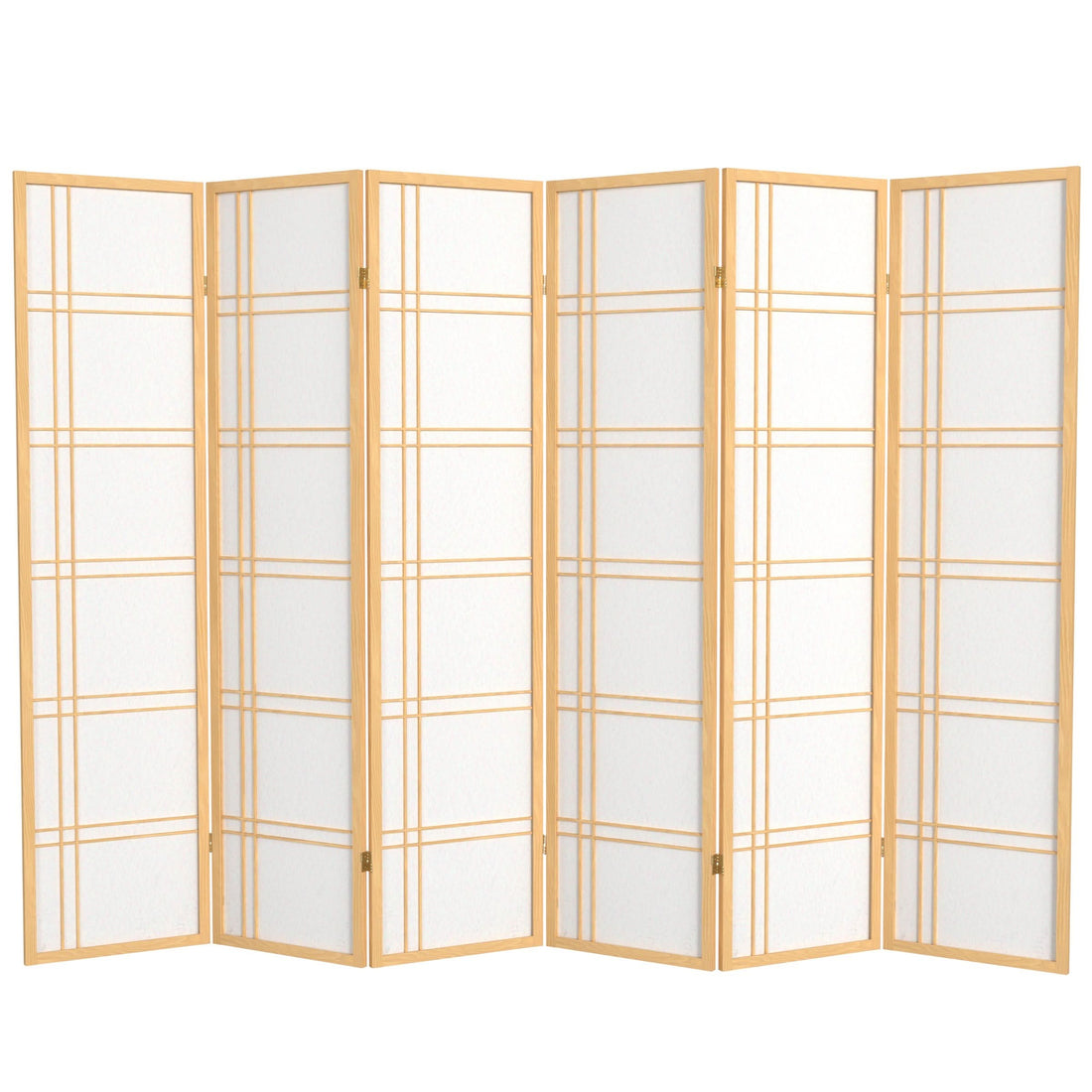 6 ft. Tall Double Cross Shoji Screen