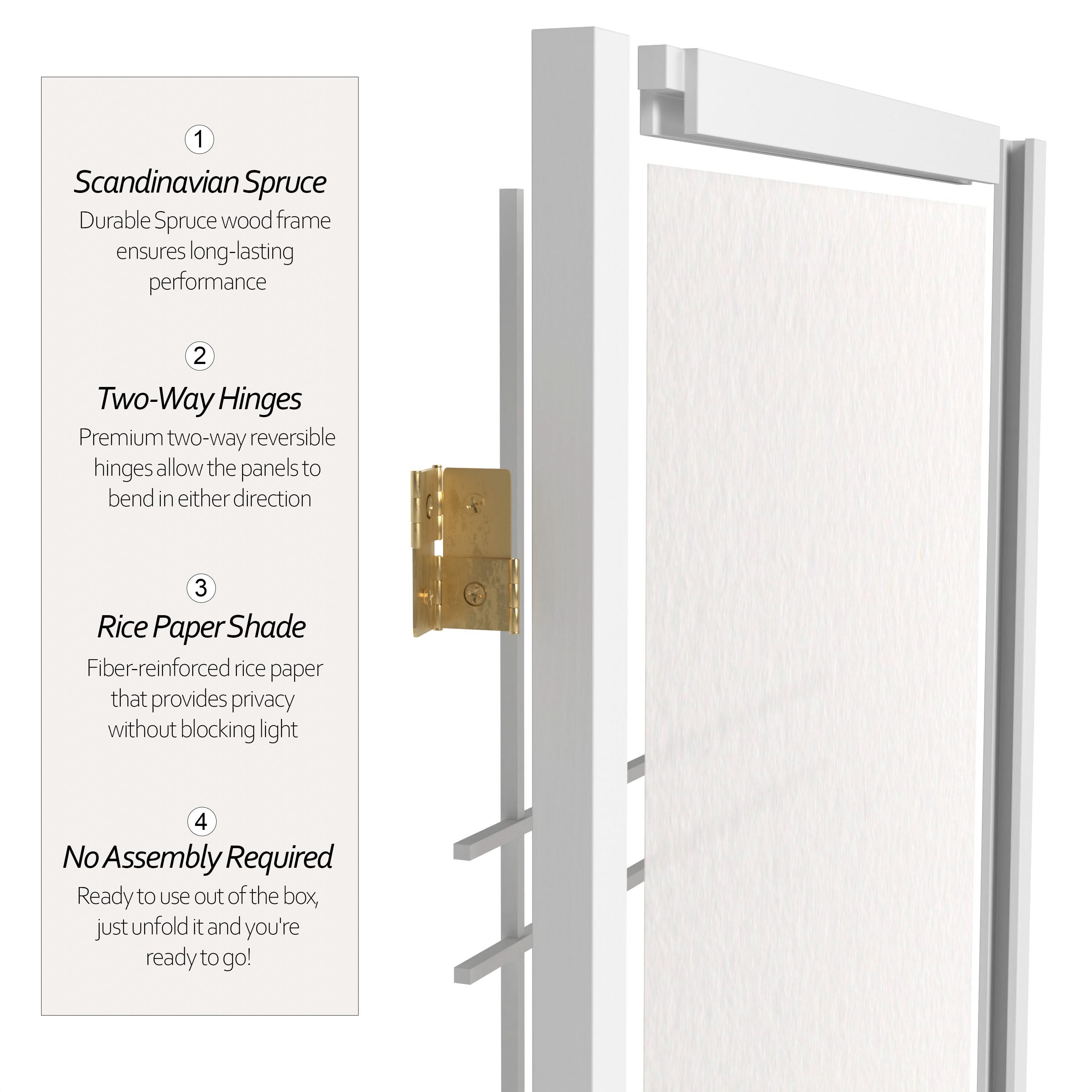 6 ft. Tall Double Cross Shoji Screen