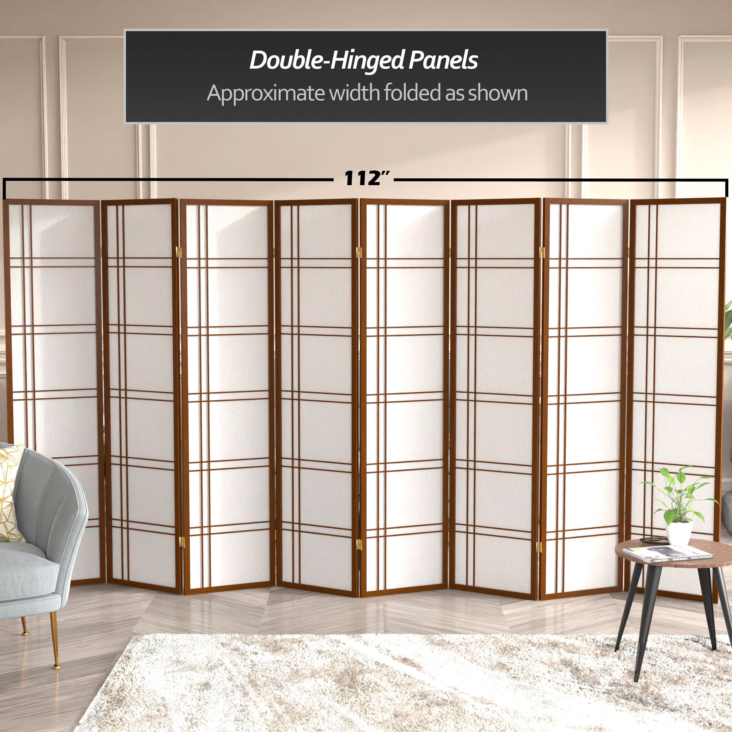 6 ft. Tall Double Cross Shoji Screen