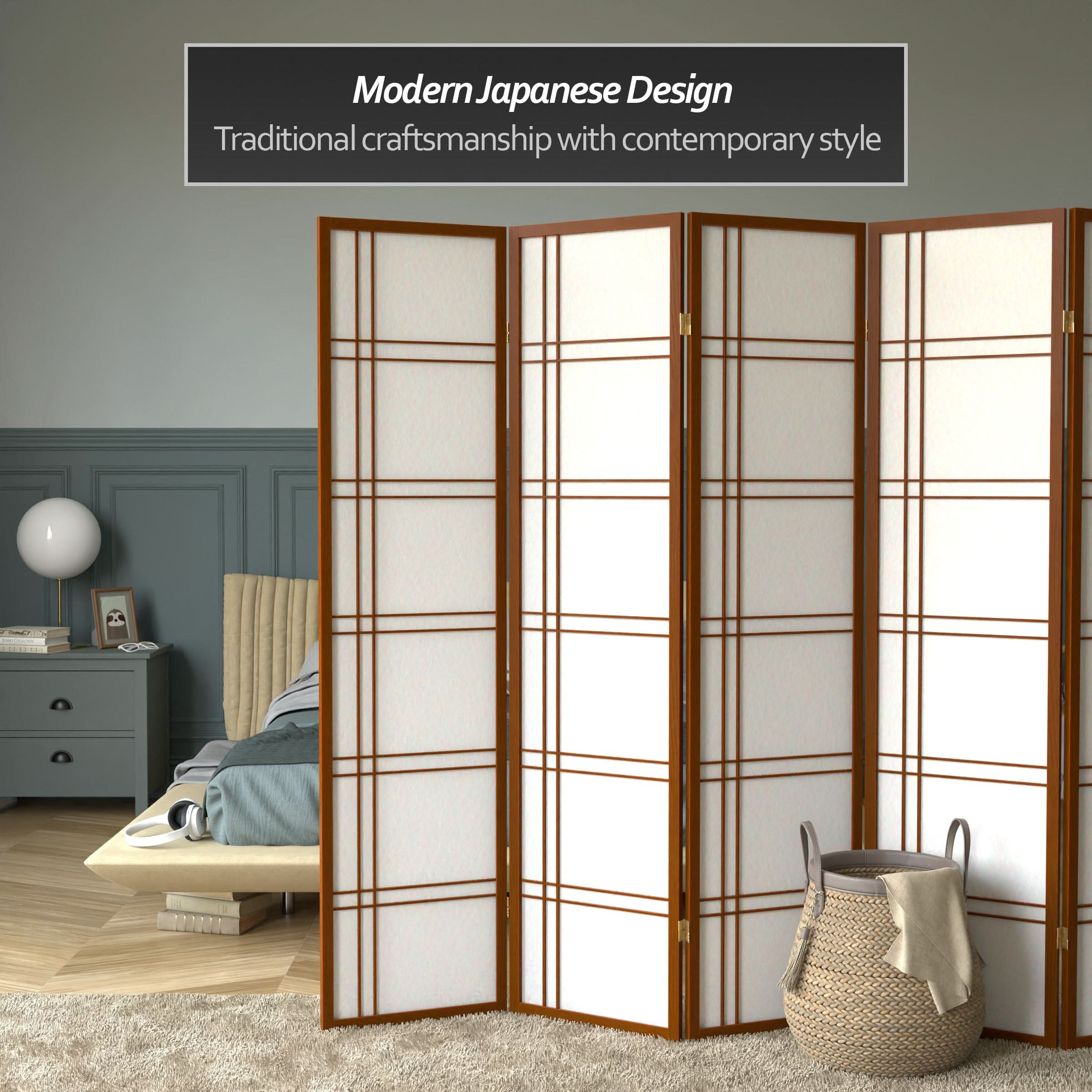 6 ft. Tall Double Cross Shoji Screen
