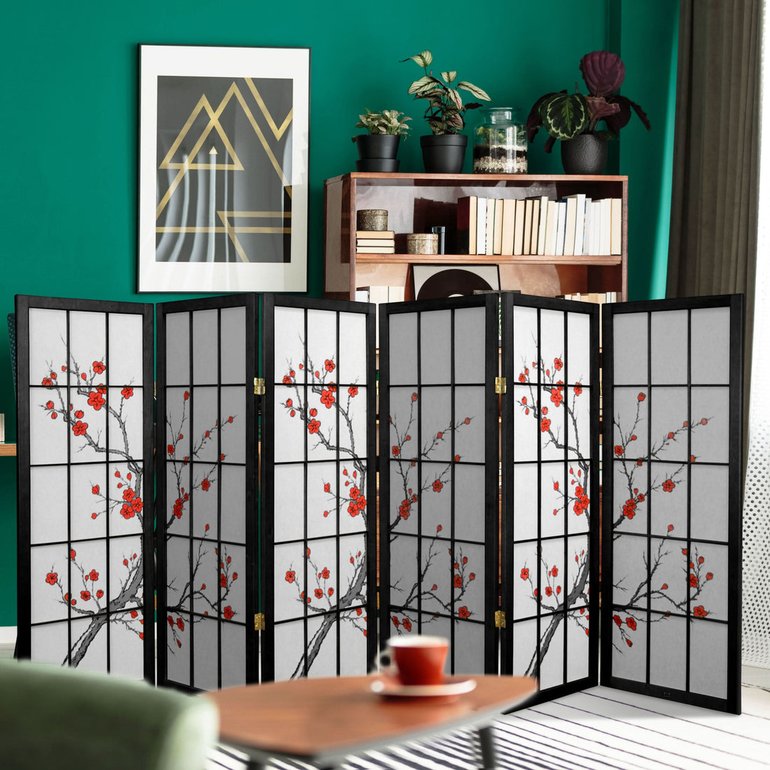 4 ft. Short Cherry Blossom Shoji Screen