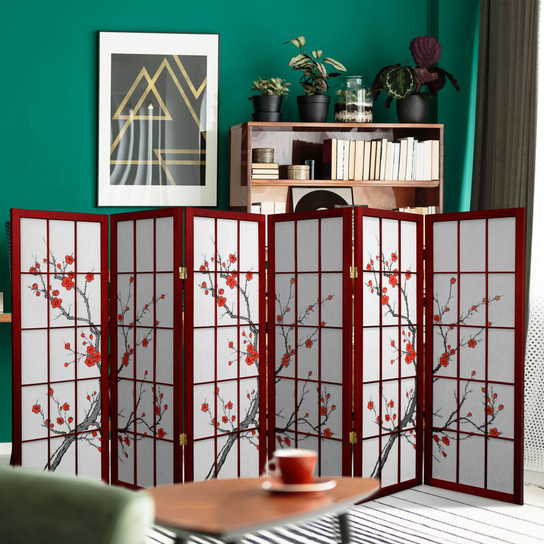 4 ft. Short Cherry Blossom Shoji Screen