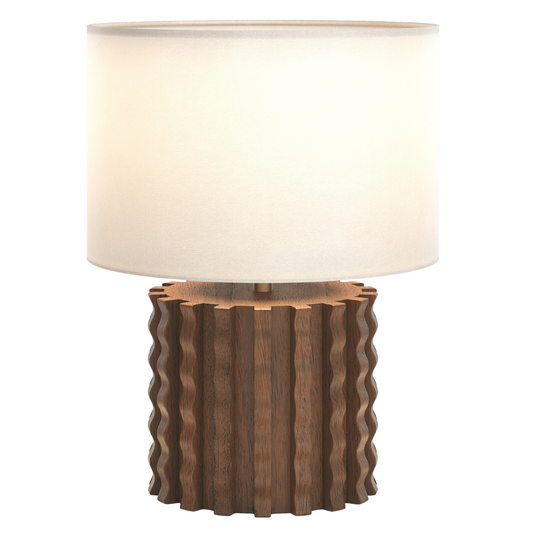 Swirl Oak Table Lamp