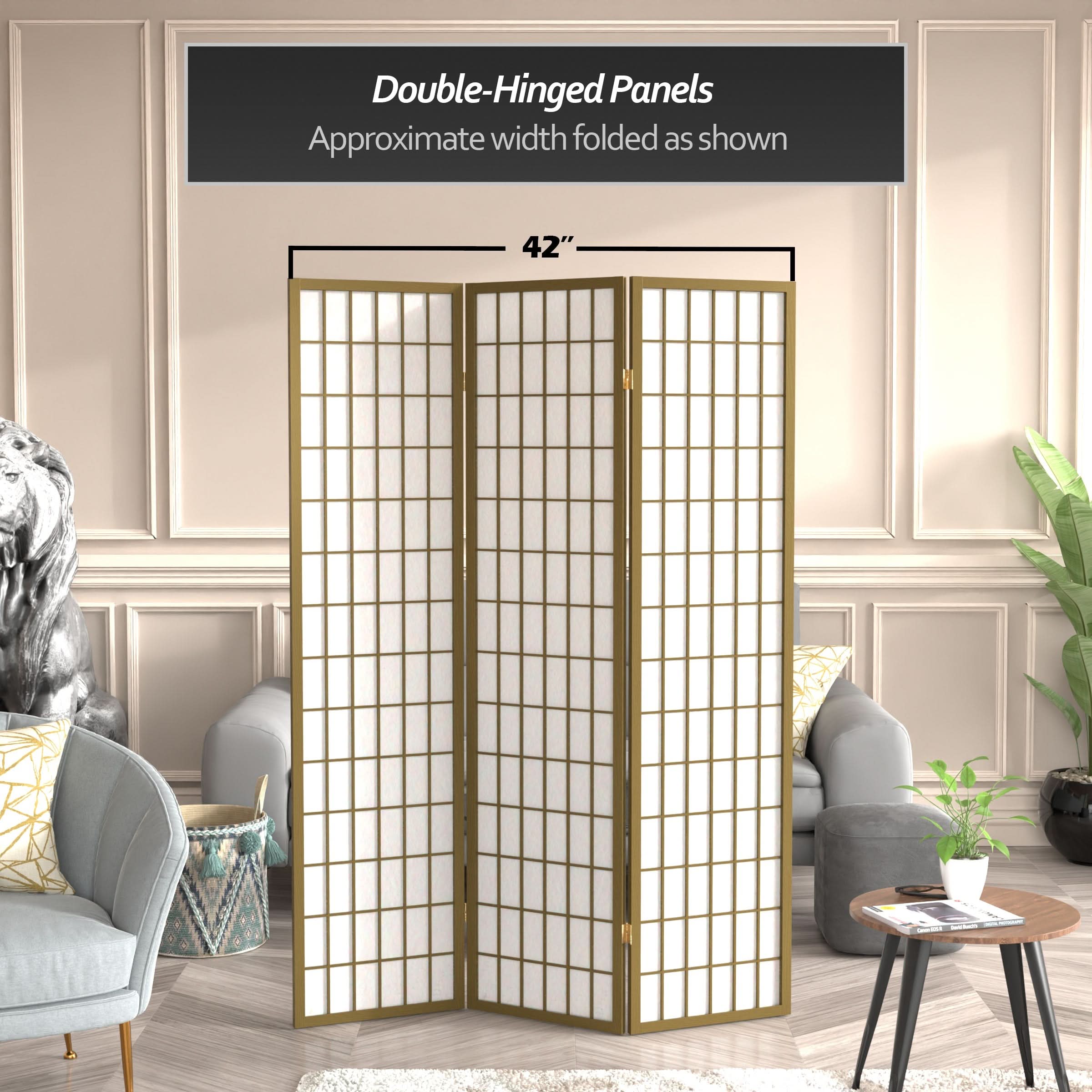 6 ft. Tall Window Pane Shoji Screen