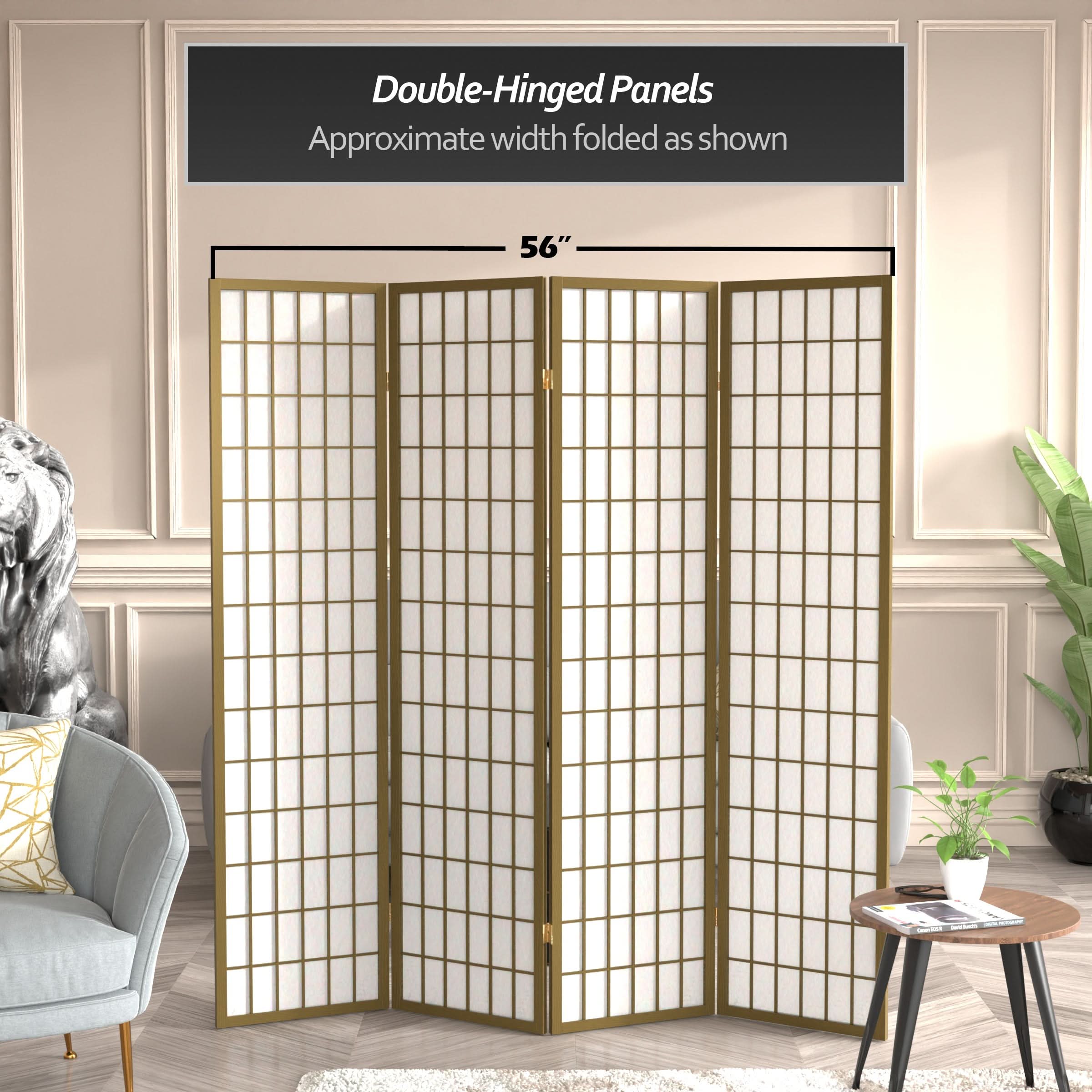 6 ft. Tall Window Pane Shoji Screen