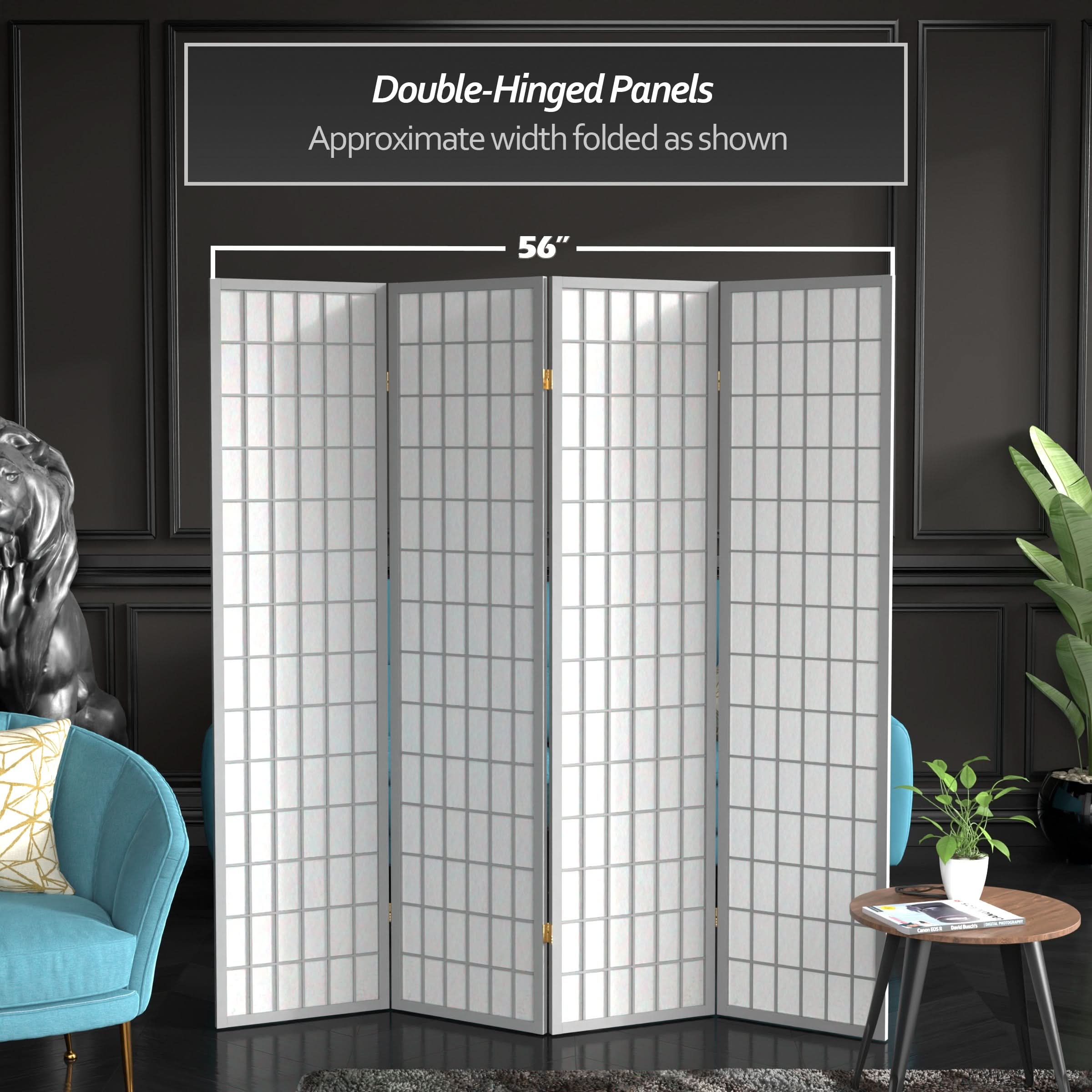 6 ft. Tall Window Pane Shoji Screen