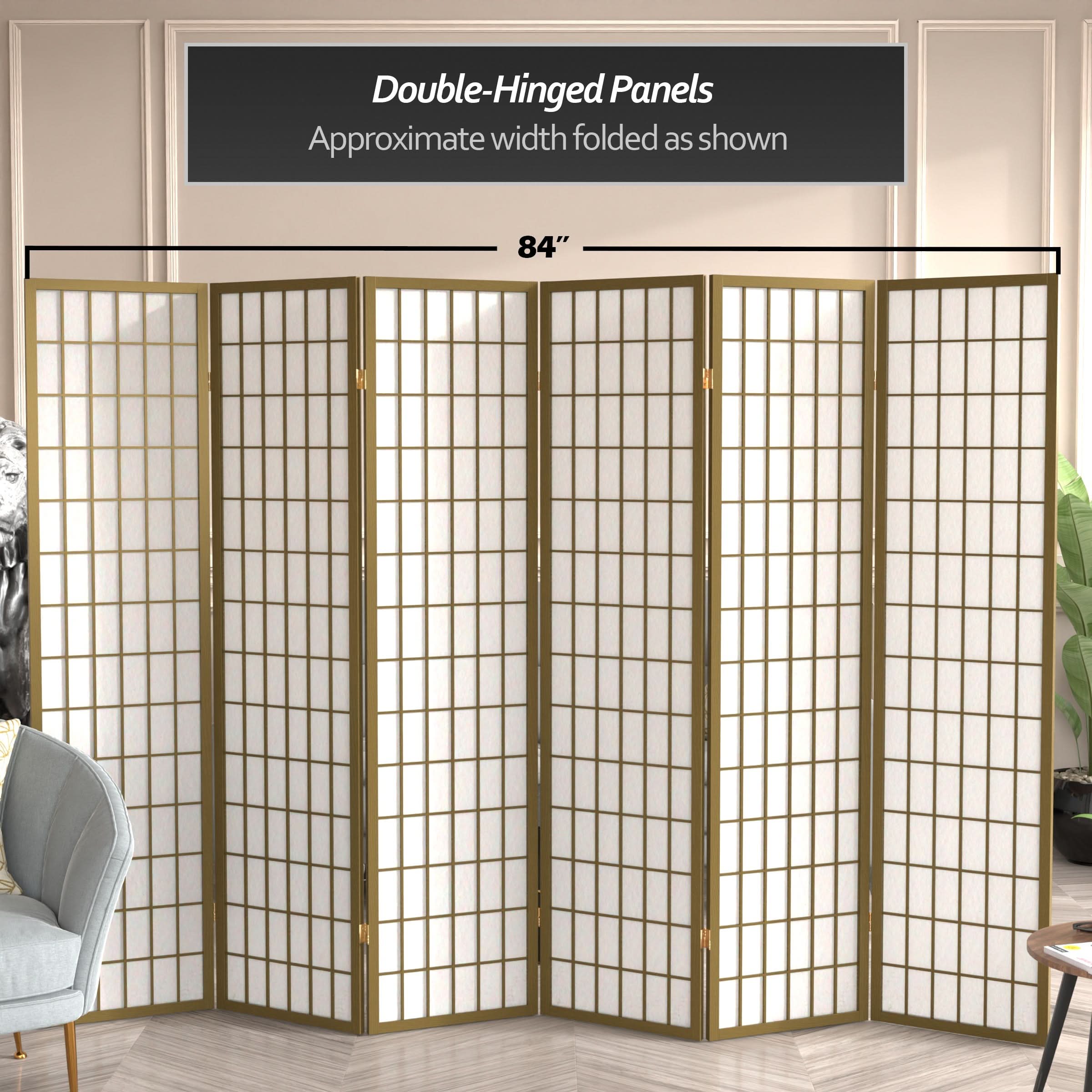6 ft. Tall Window Pane Shoji Screen