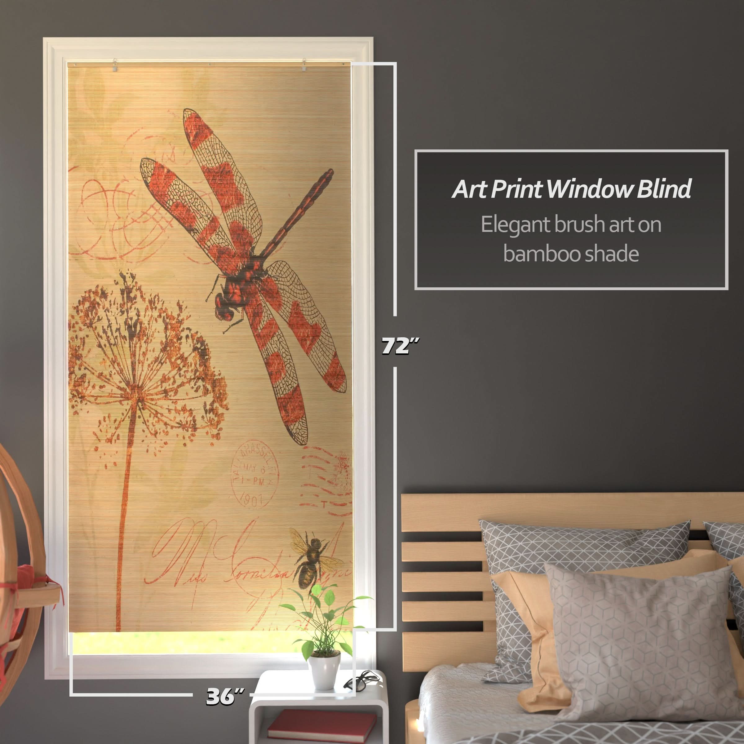 Dragonfly Bamboo Window Shade Blind