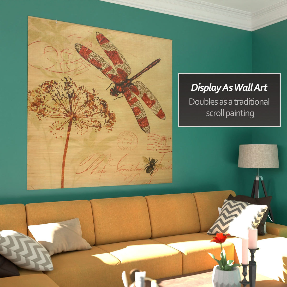 Dragonfly Bamboo Window Shade Blind