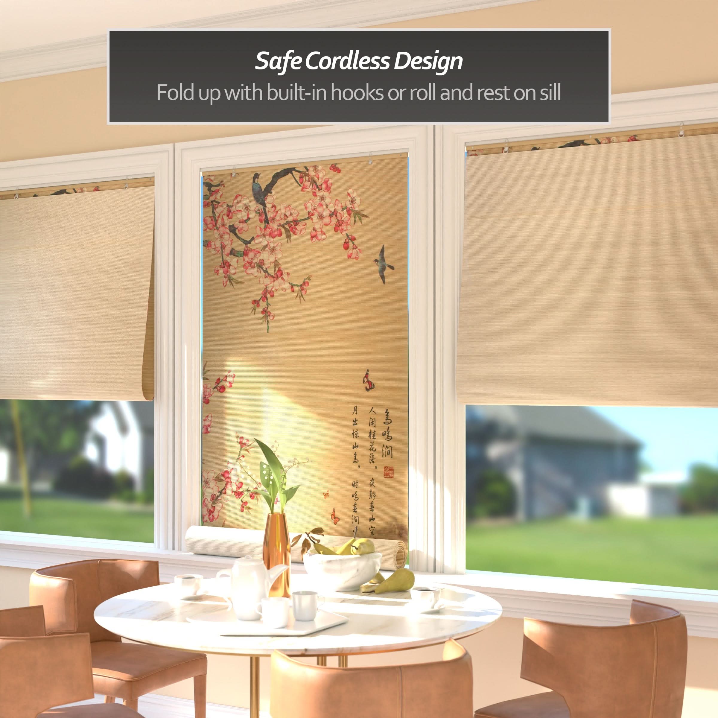 Sakura Blossom Bamboo Window Shade Blind