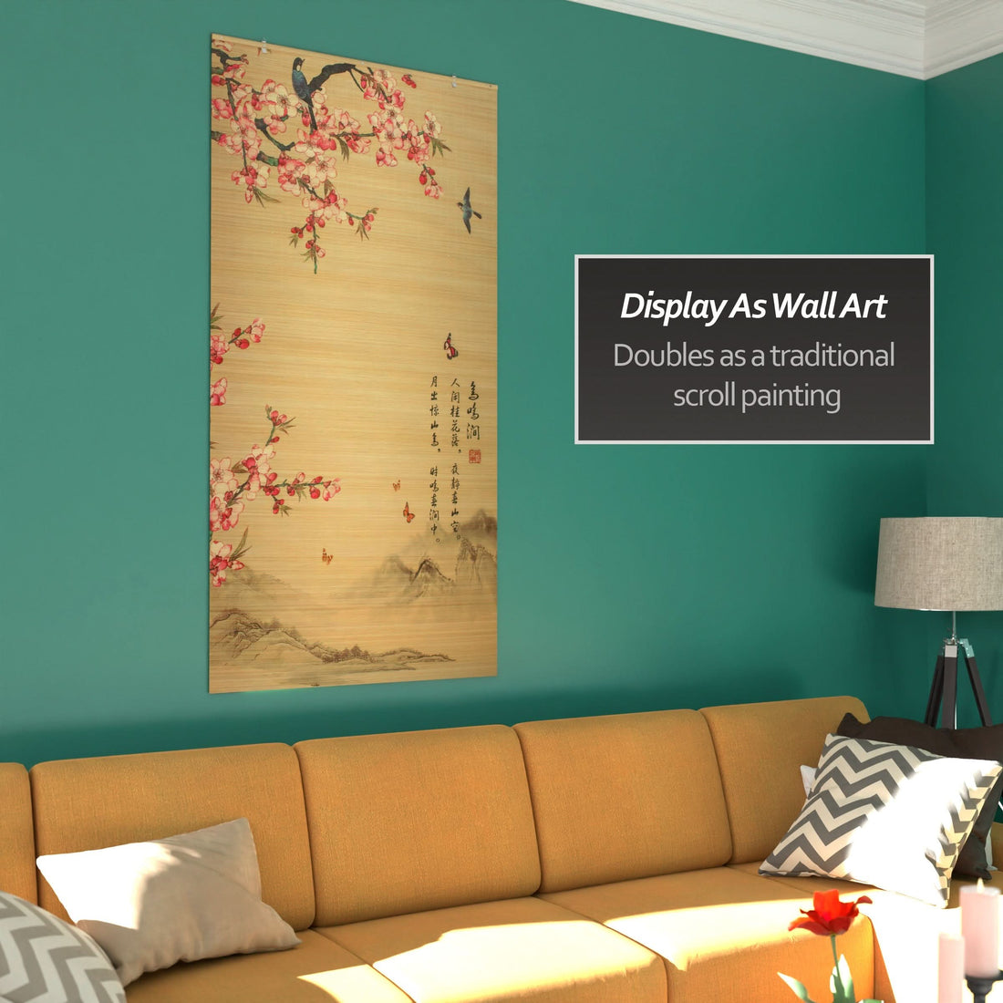Sakura Blossom Bamboo Window Shade Blind