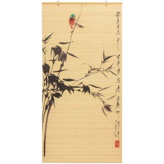 Nesting Birds Bamboo Window Shade Blind