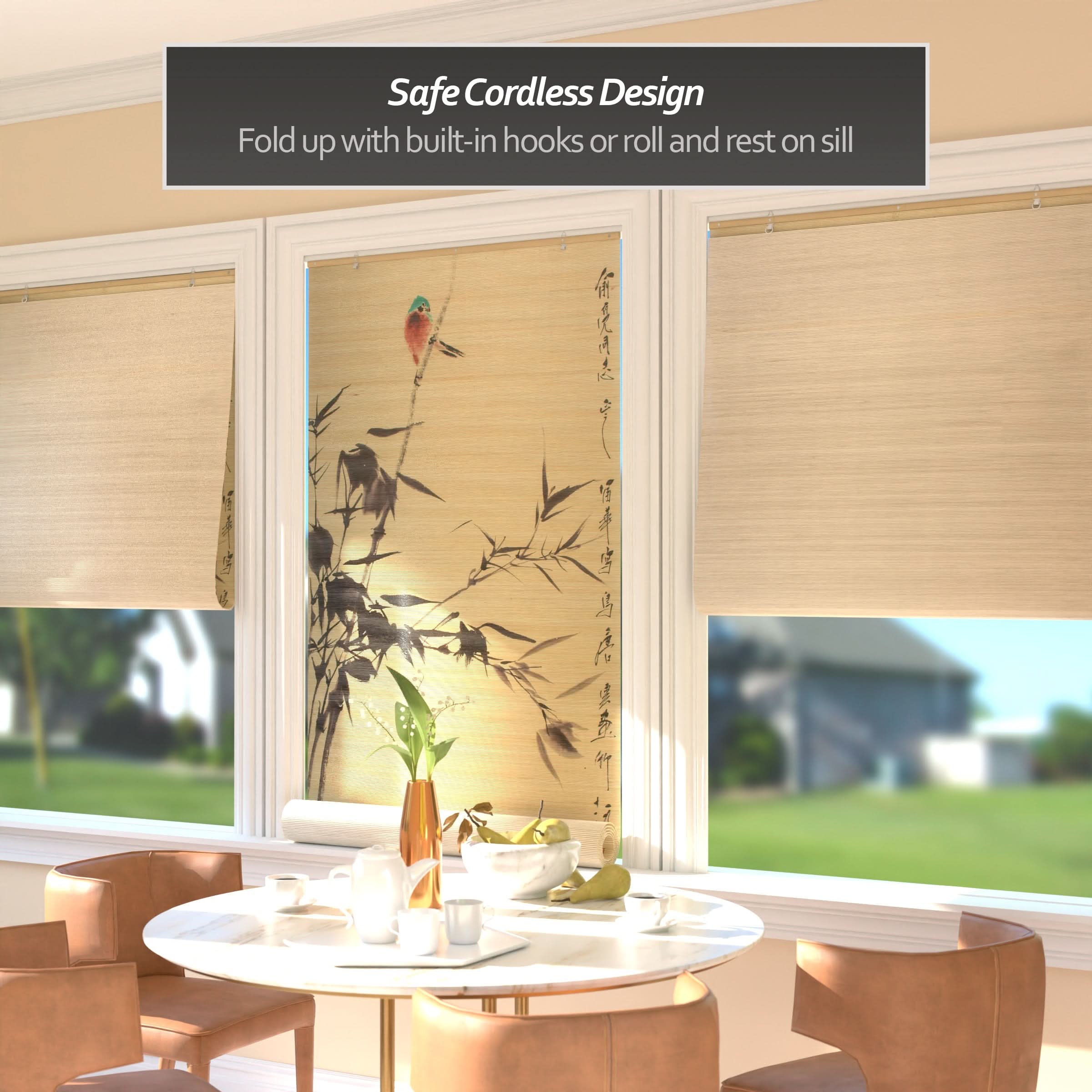 Nesting Birds Bamboo Window Shade Blind