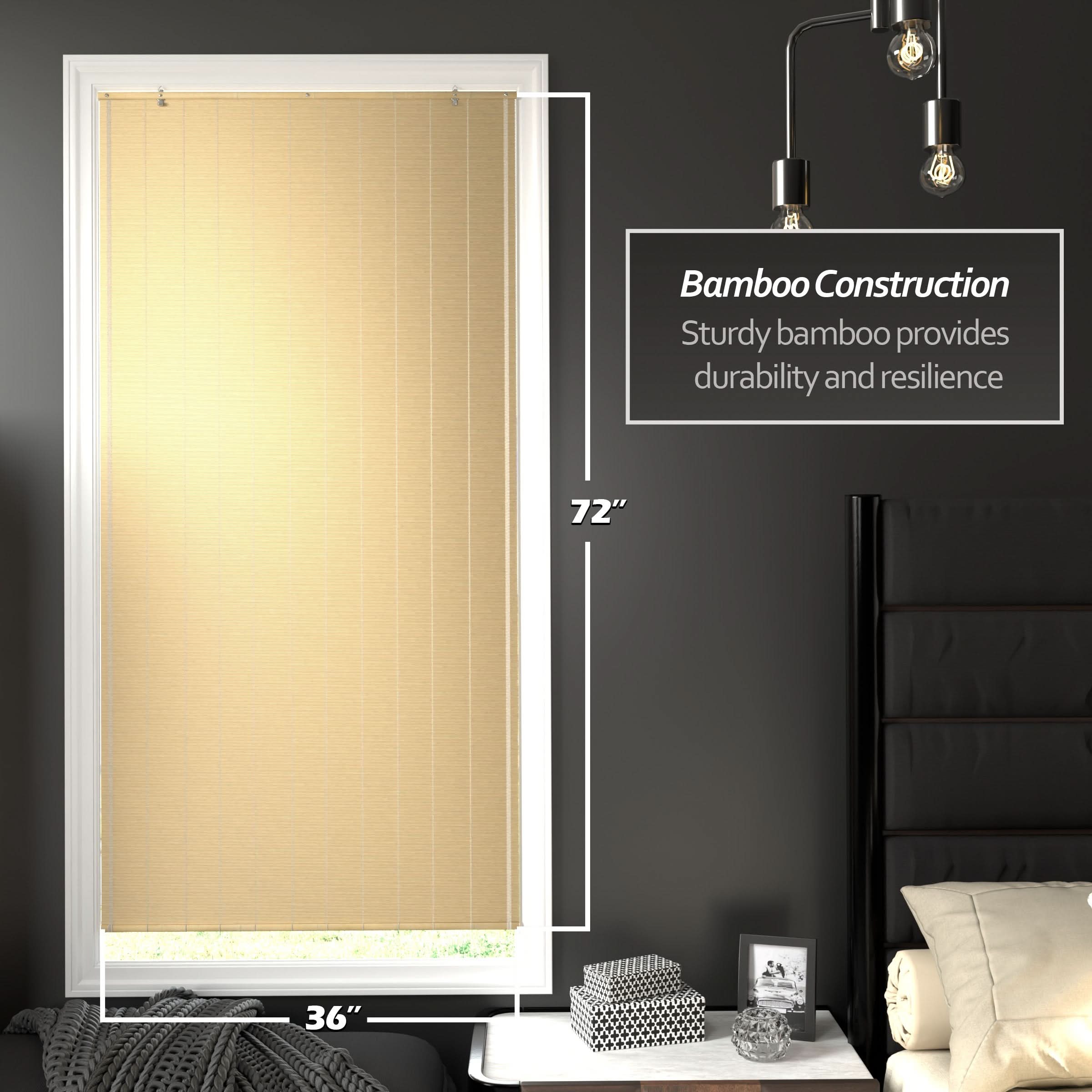 Natural Matchstick Cordless Bamboo Window Shade