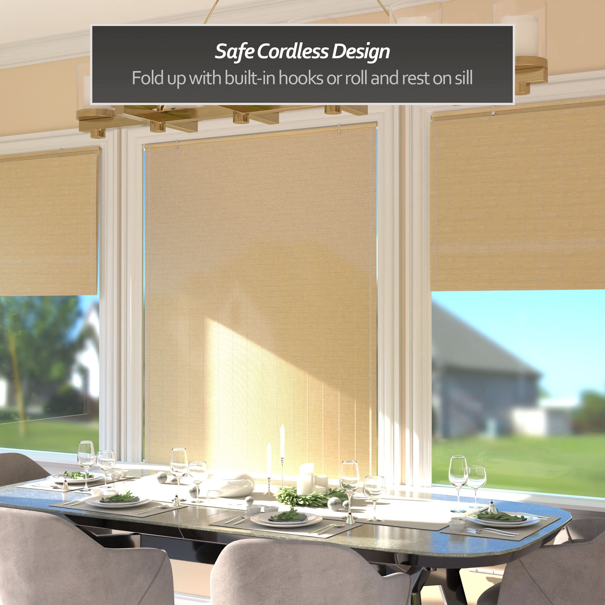 Natural Matchstick Cordless Bamboo Window Shade