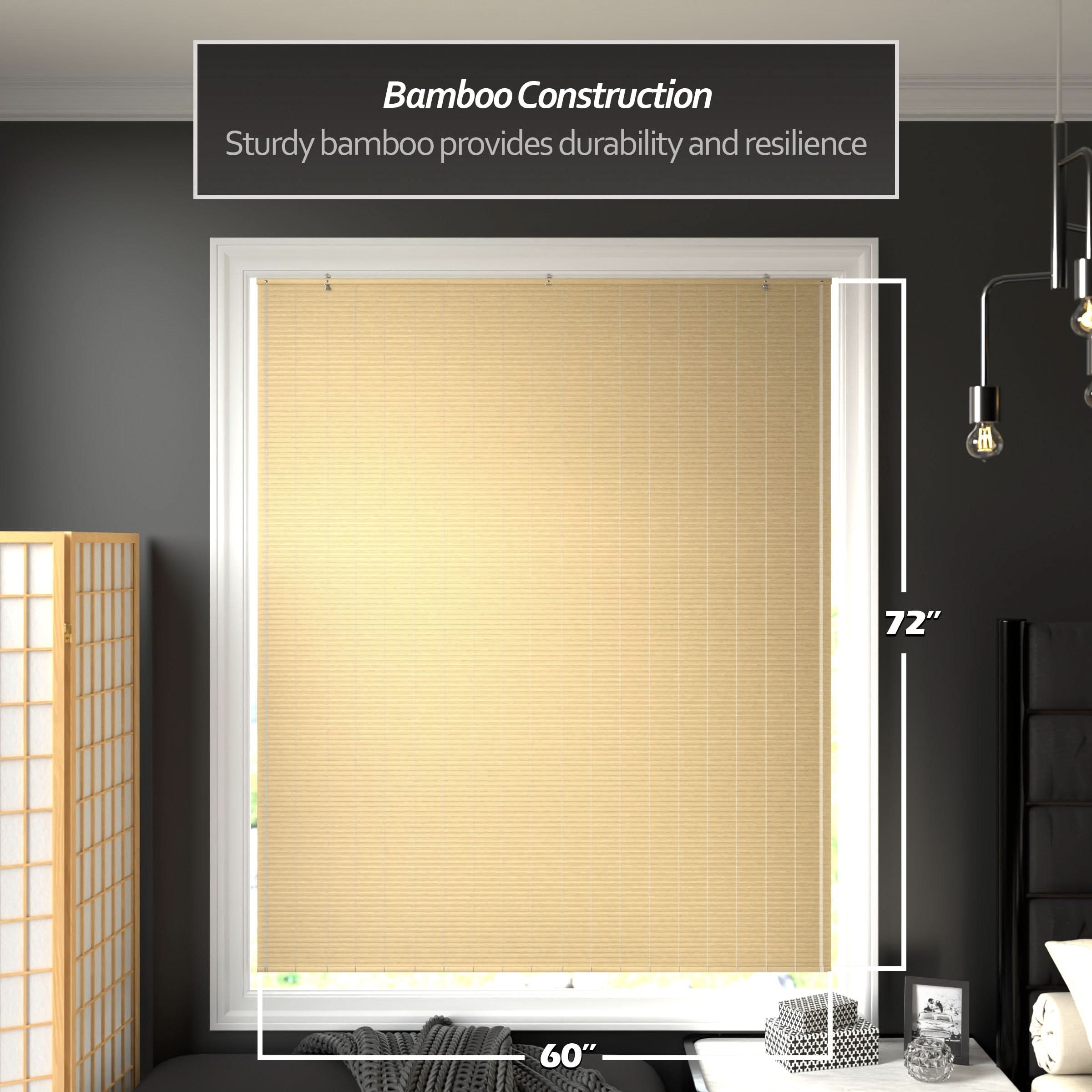 Natural Matchstick Cordless Bamboo Window Shade