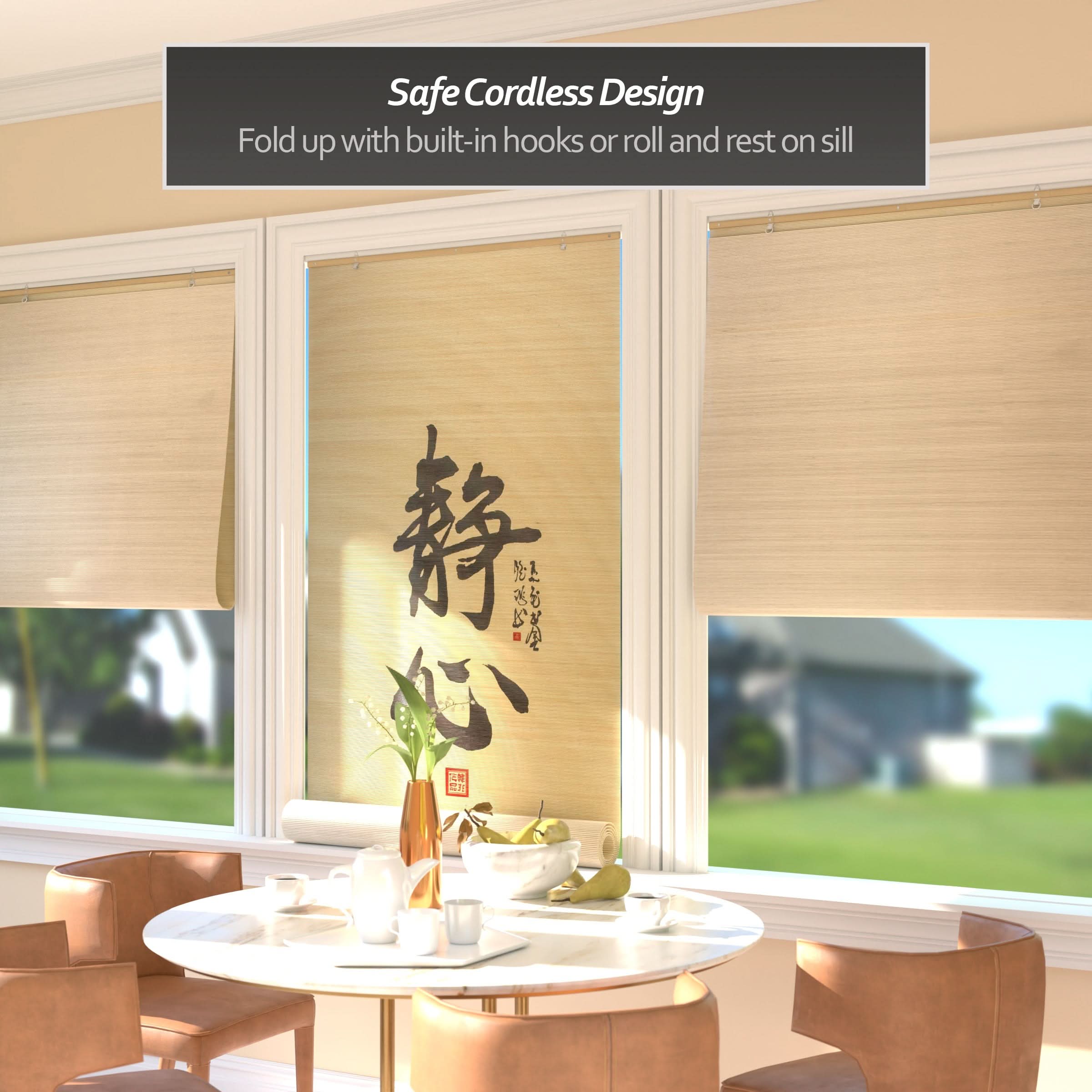 Calligraphy Bamboo Window Shade Blind