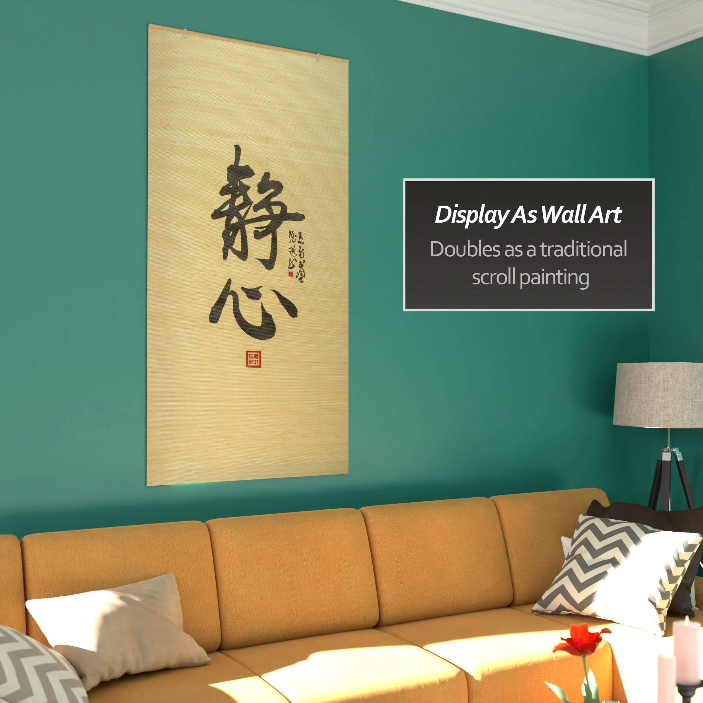 Calligraphy Bamboo Window Shade Blind