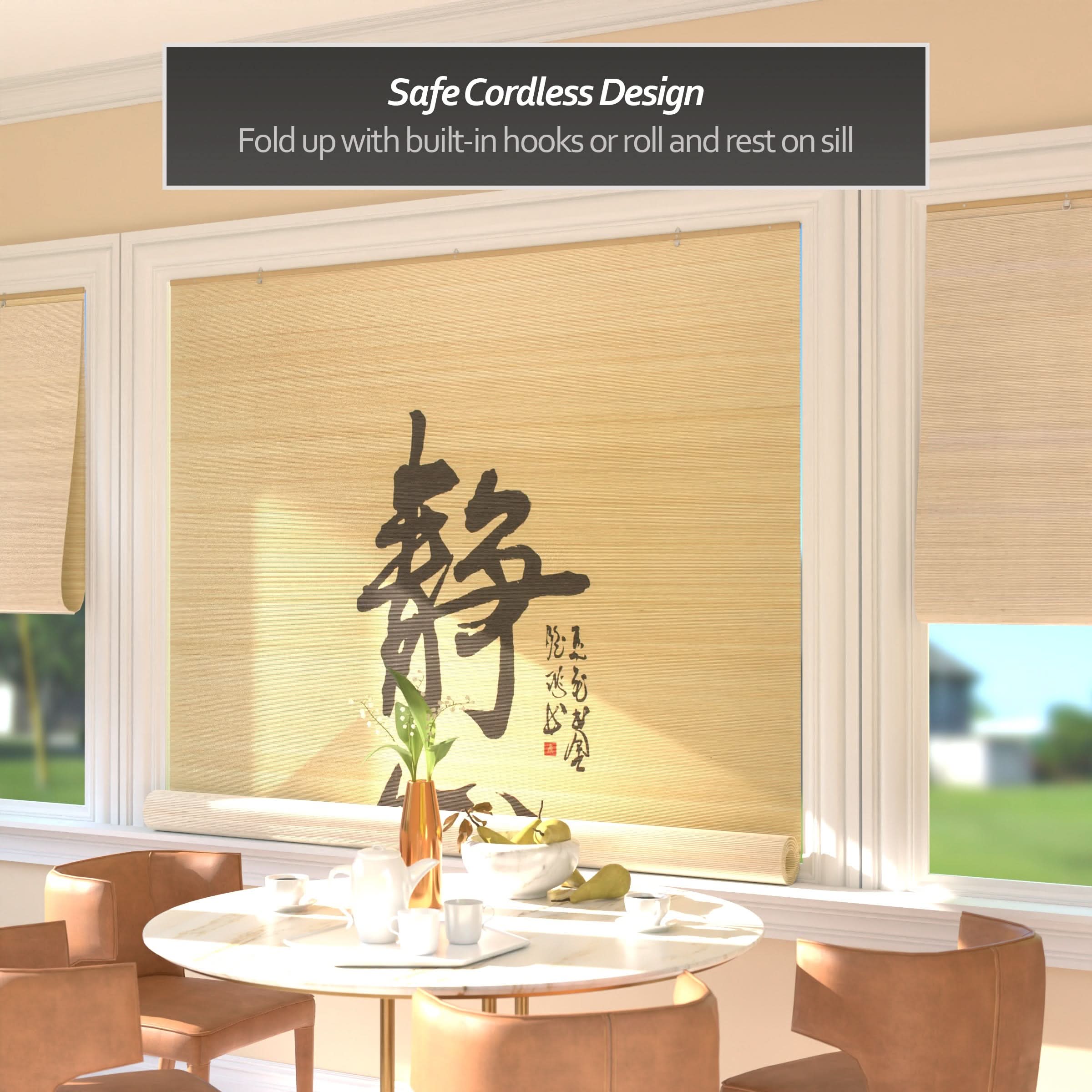 Calligraphy Bamboo Window Shade Blind