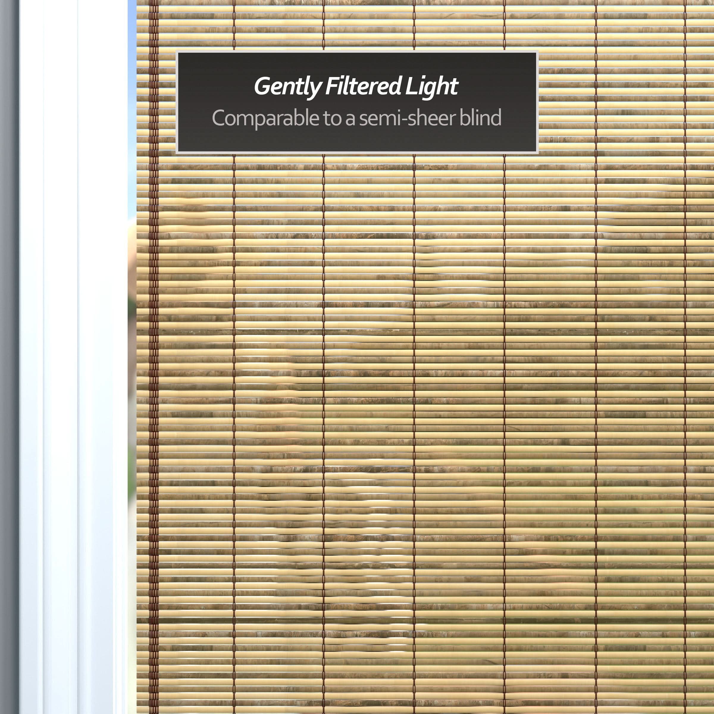 Tortoise Burnt Bamboo Cordless Window Shade