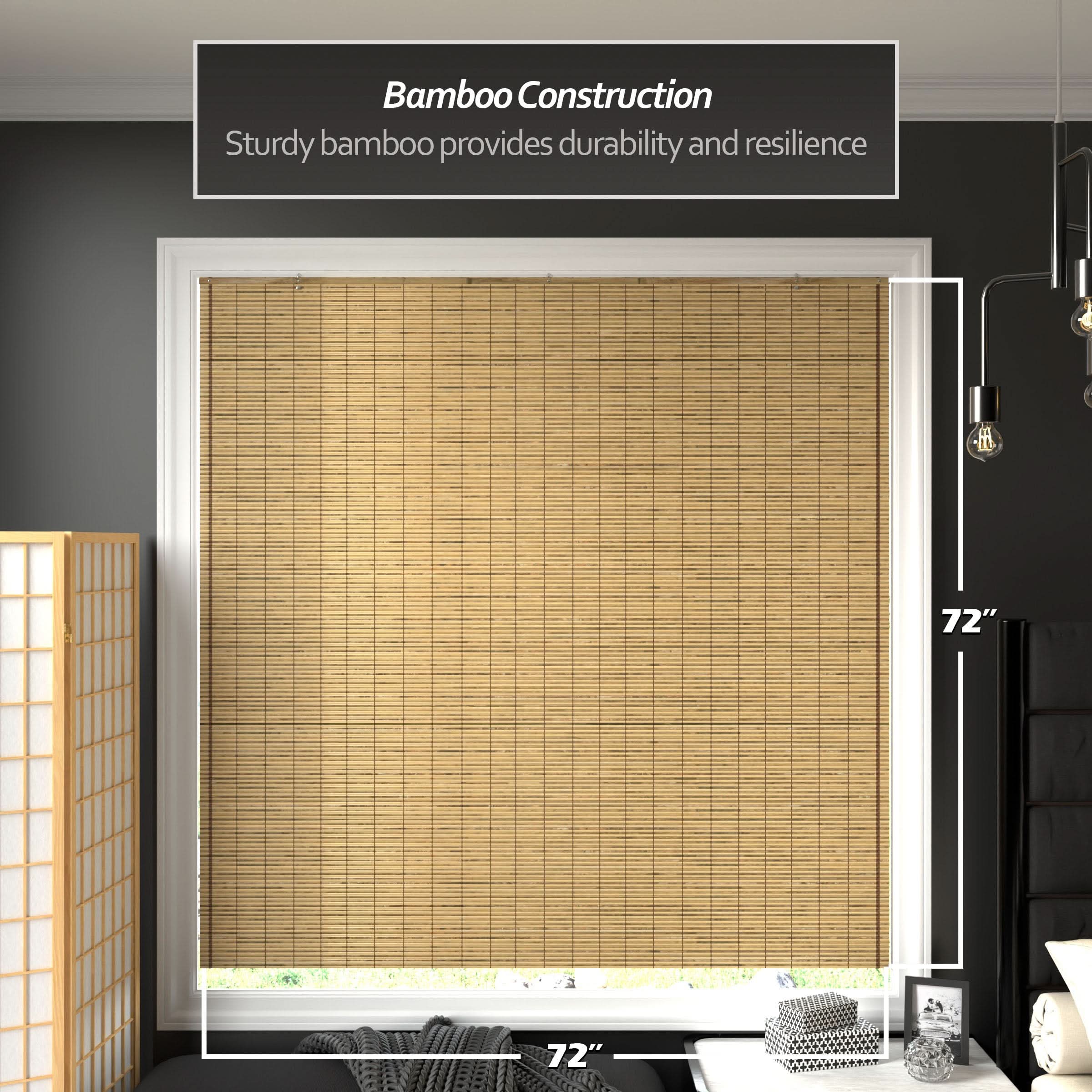 Tortoise Burnt Bamboo Cordless Window Shade