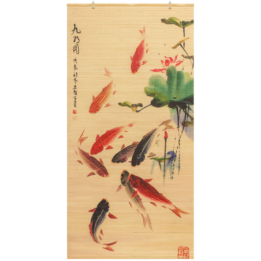 Koi Pond Bamboo Window Shade Blind