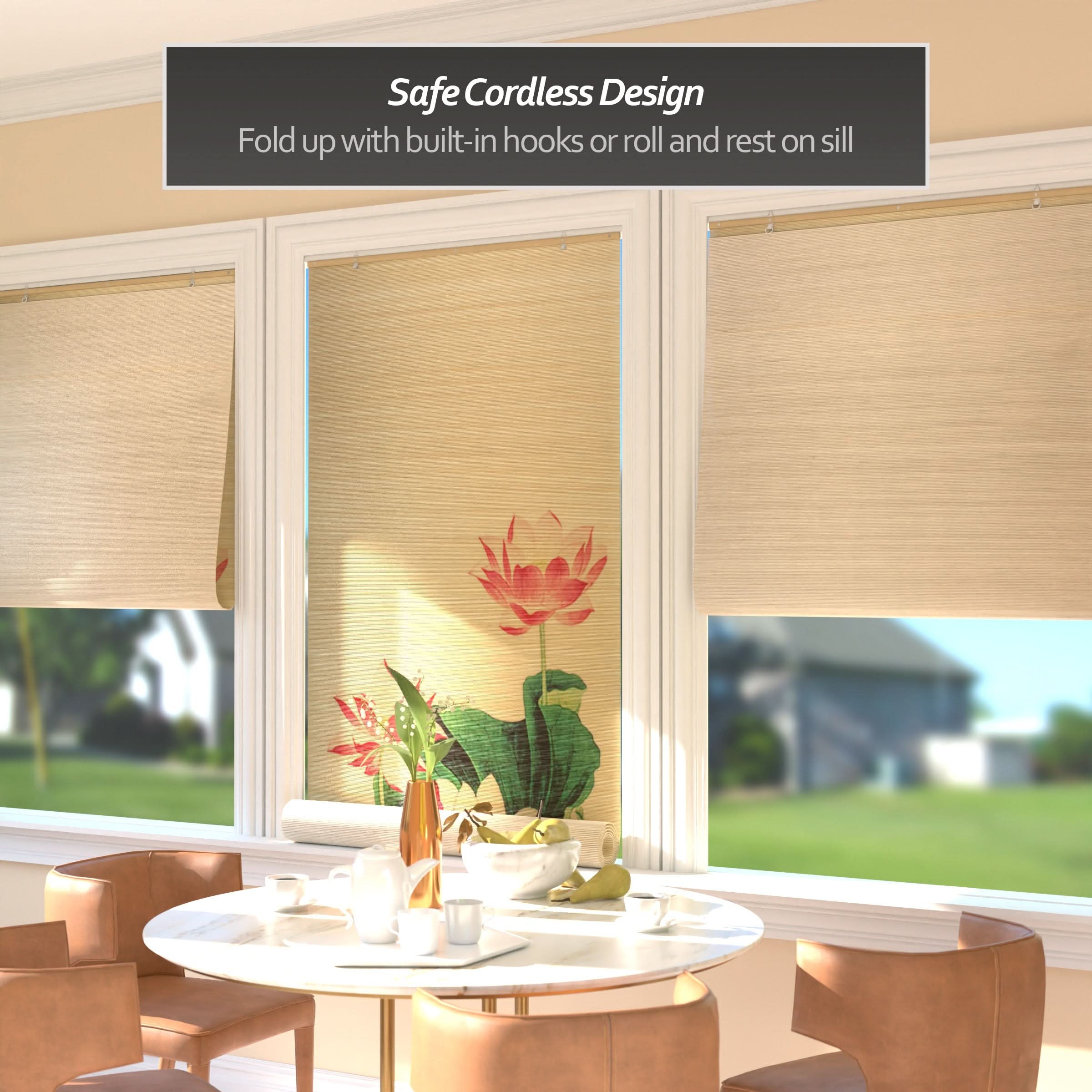 Lotus Blossom Bamboo Window Shade Blind