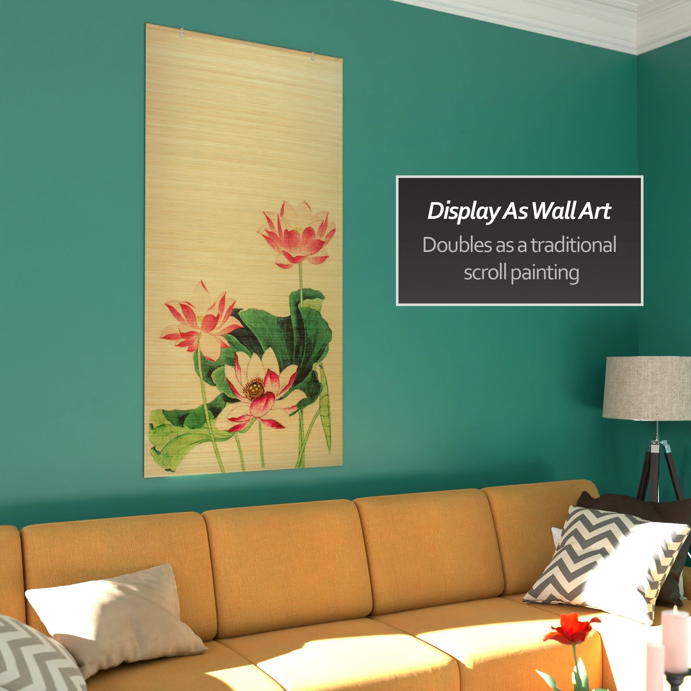 Lotus Blossom Bamboo Window Shade Blind