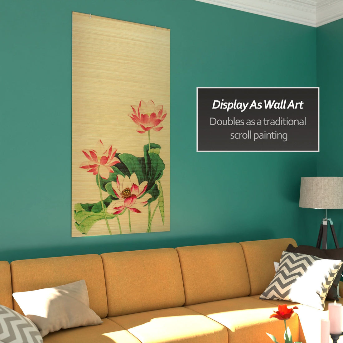 Lotus Blossom Bamboo Window Shade Blind