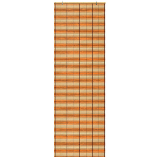 Two-Tone Honey Burnt Bamboo Cordless Window Shade