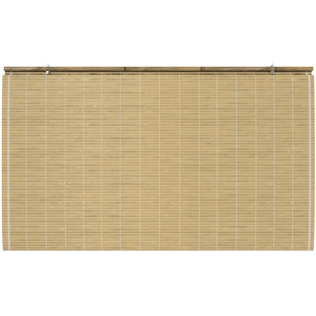 Natural Burnt Bamboo Cordless Window Shade