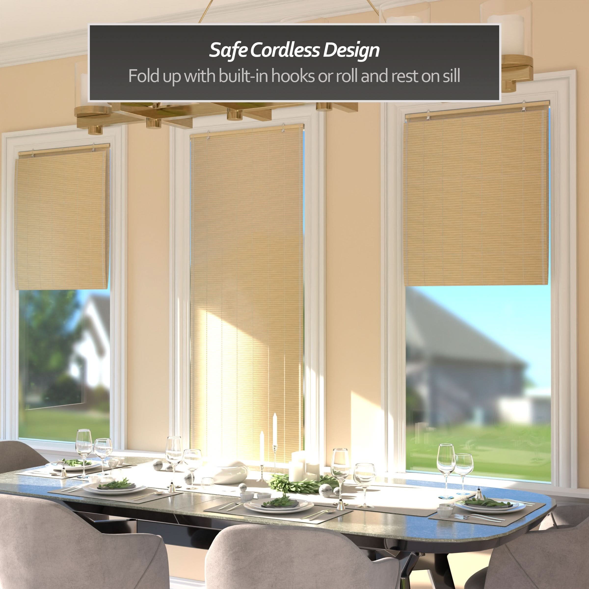 Natural Bamboo Cordless Window Shade