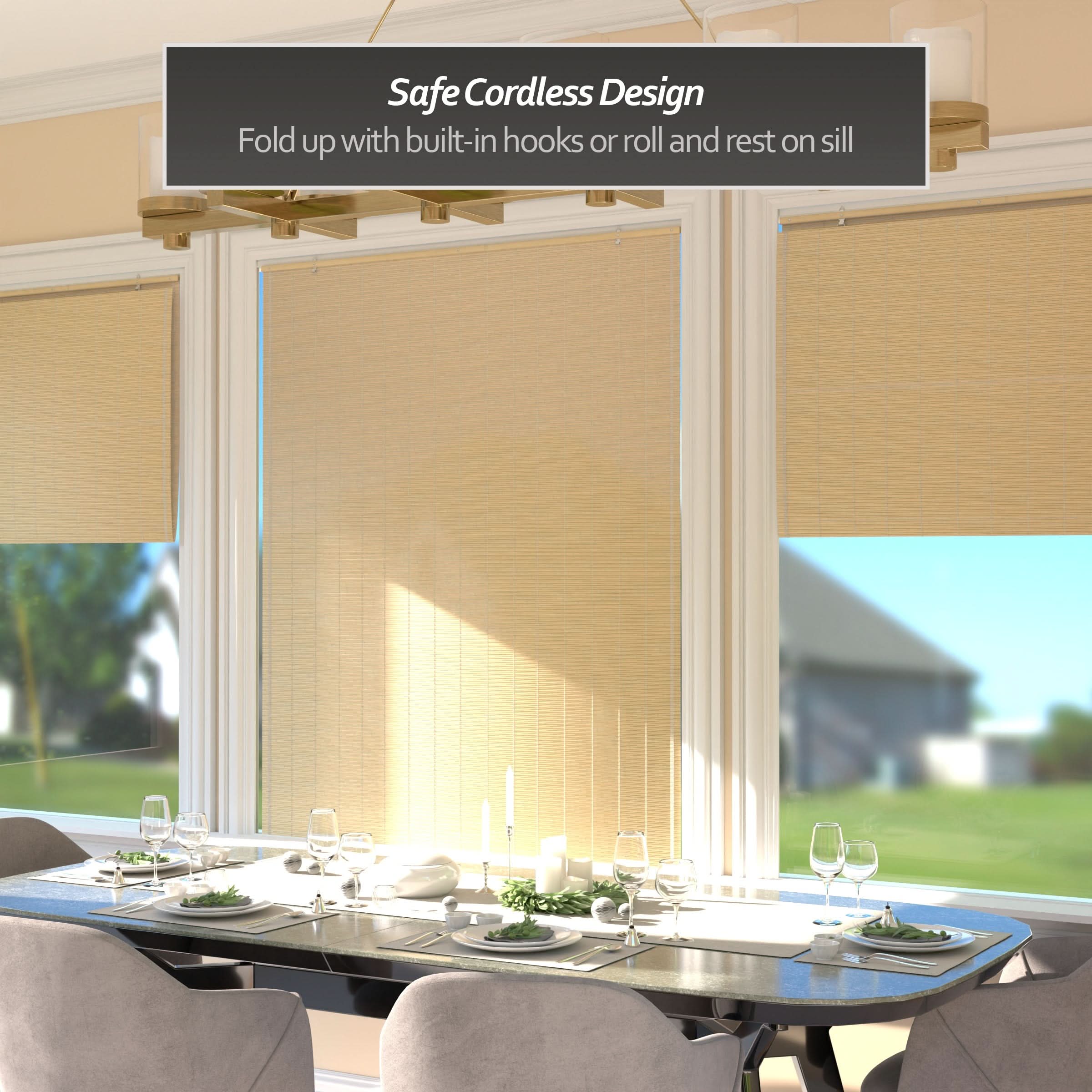 Natural Bamboo Cordless Window Shade