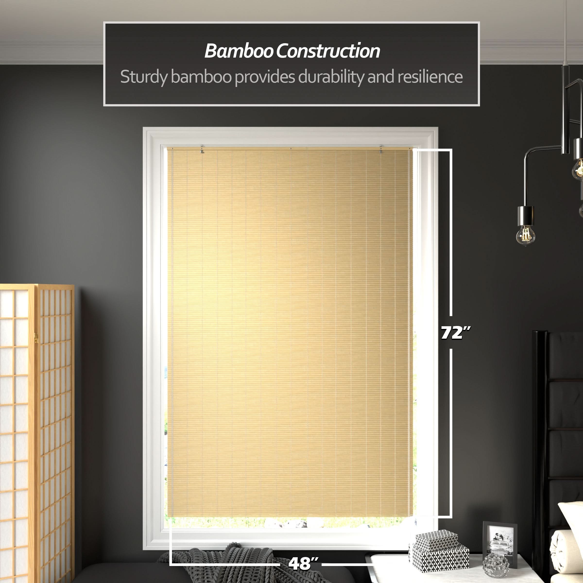 Natural Bamboo Cordless Window Shade