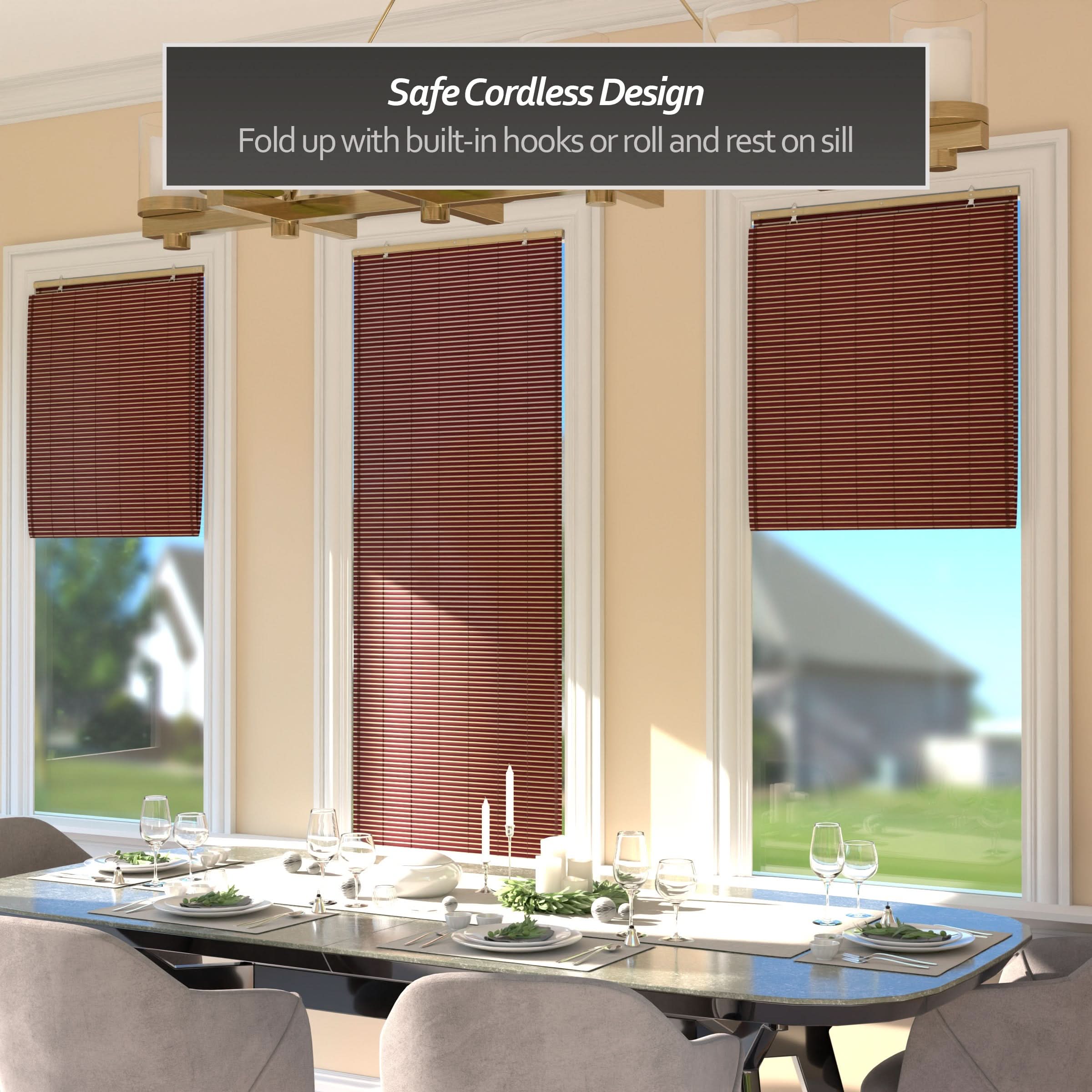 Mahogany Bamboo Cordless Window Shade