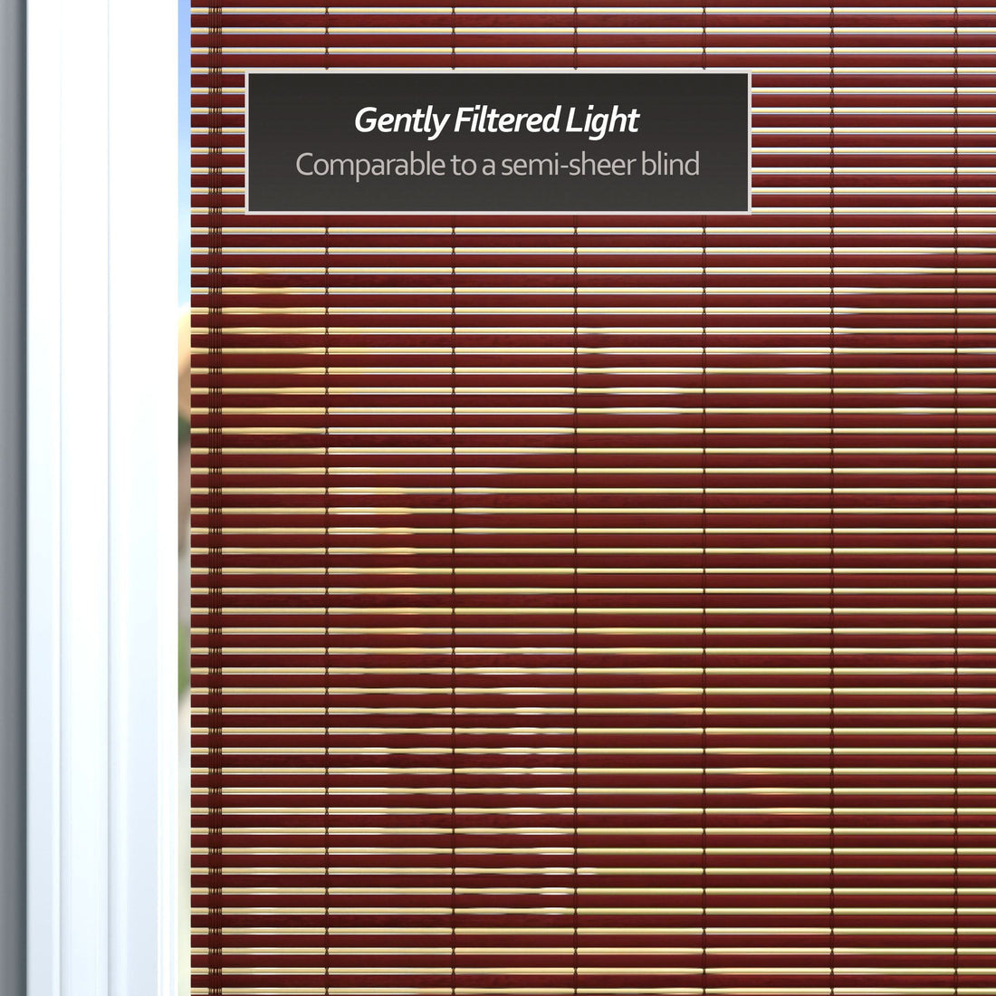 Mahogany Bamboo Cordless Window Shade