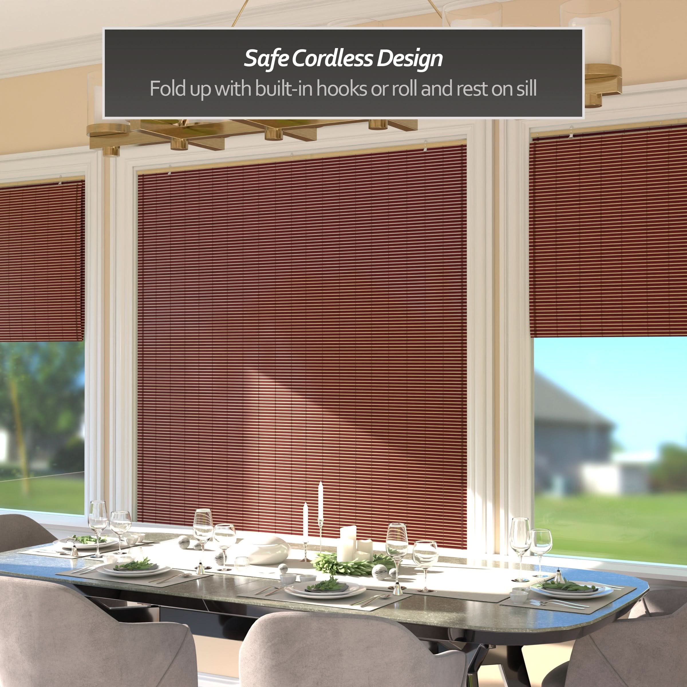 Mahogany Bamboo Cordless Window Shade