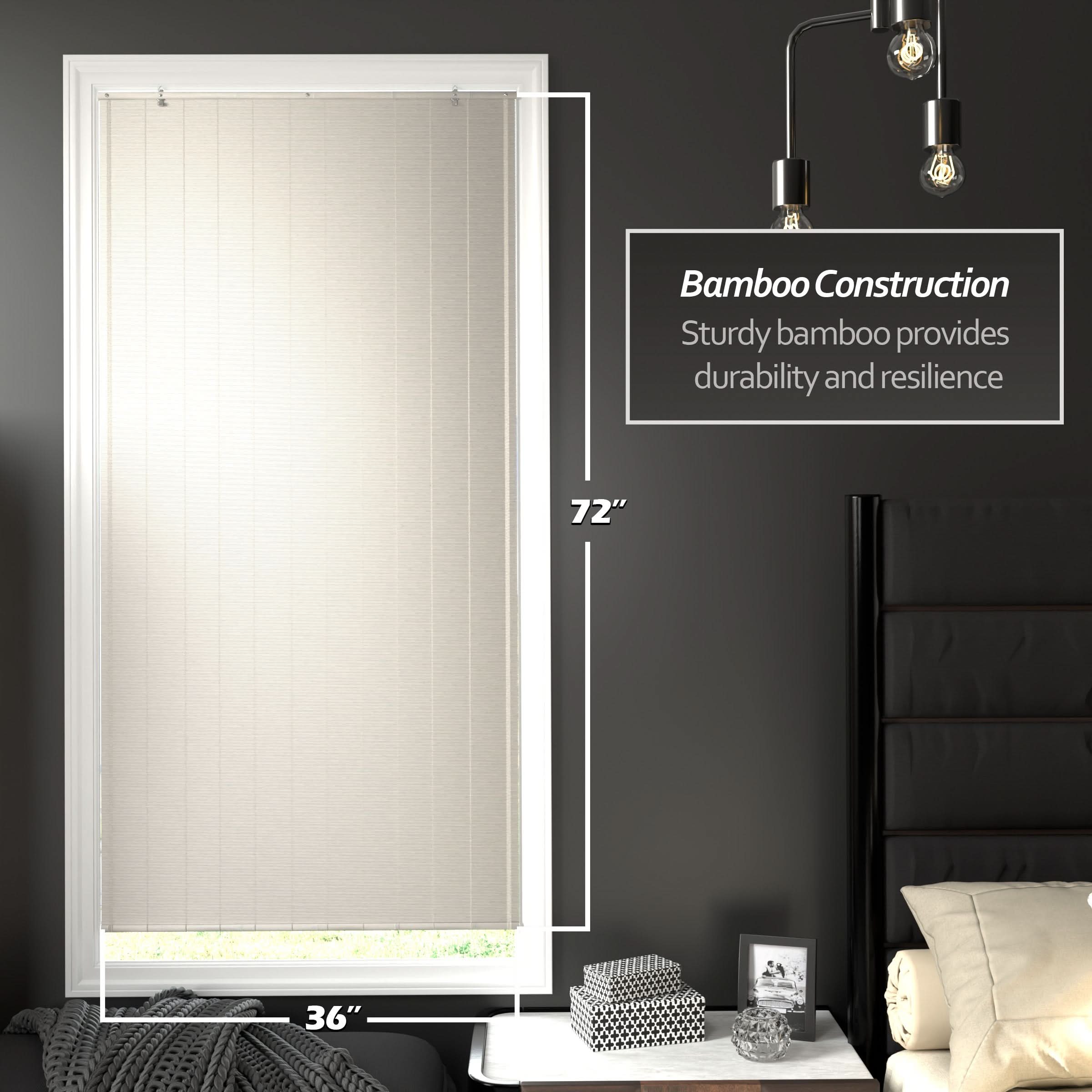 White Bamboo Window Shade Blind