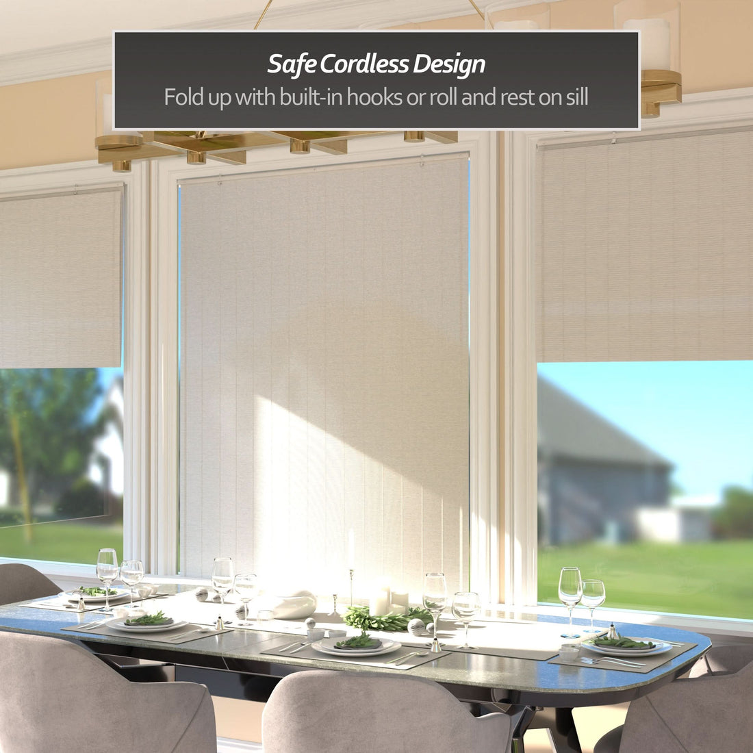 White Bamboo Window Shade Blind