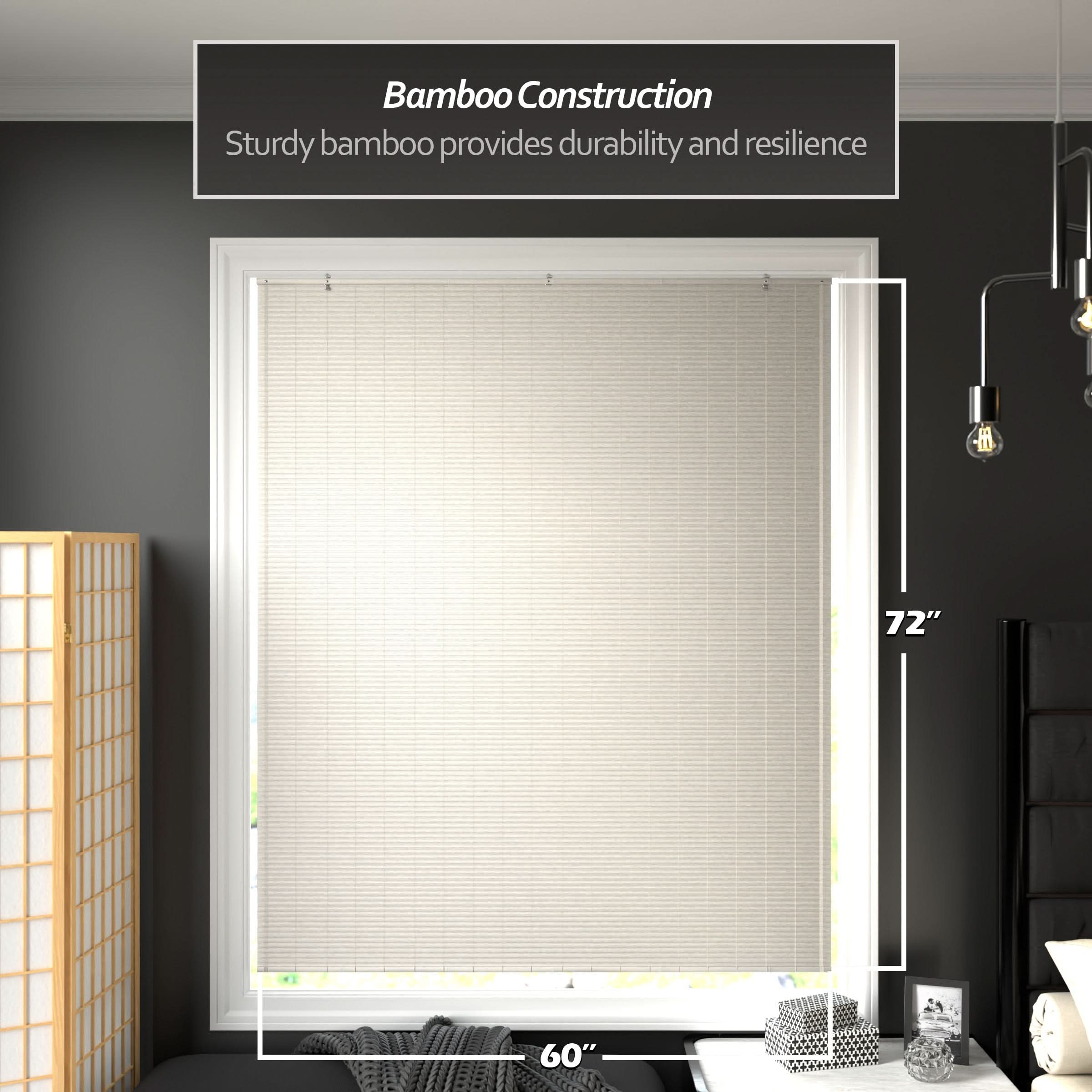 White Bamboo Window Shade Blind
