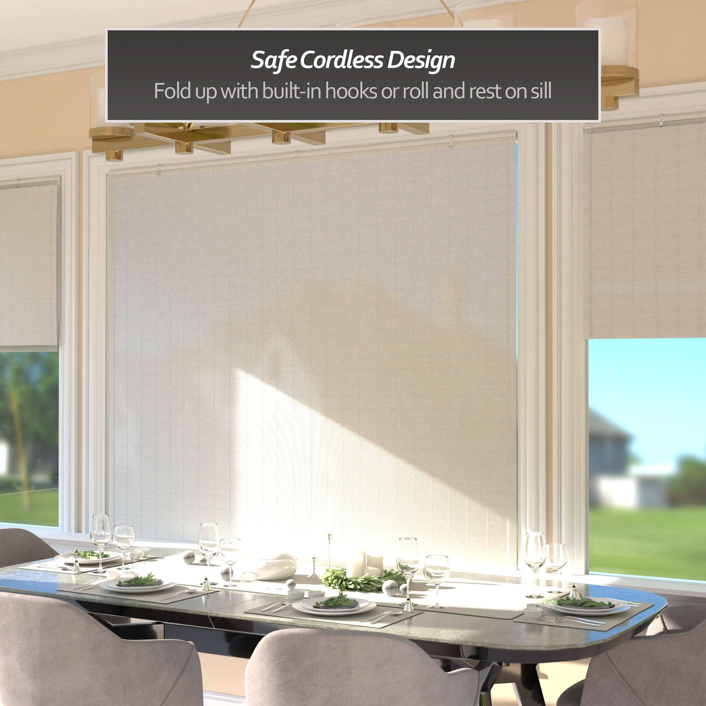 White Bamboo Window Shade Blind