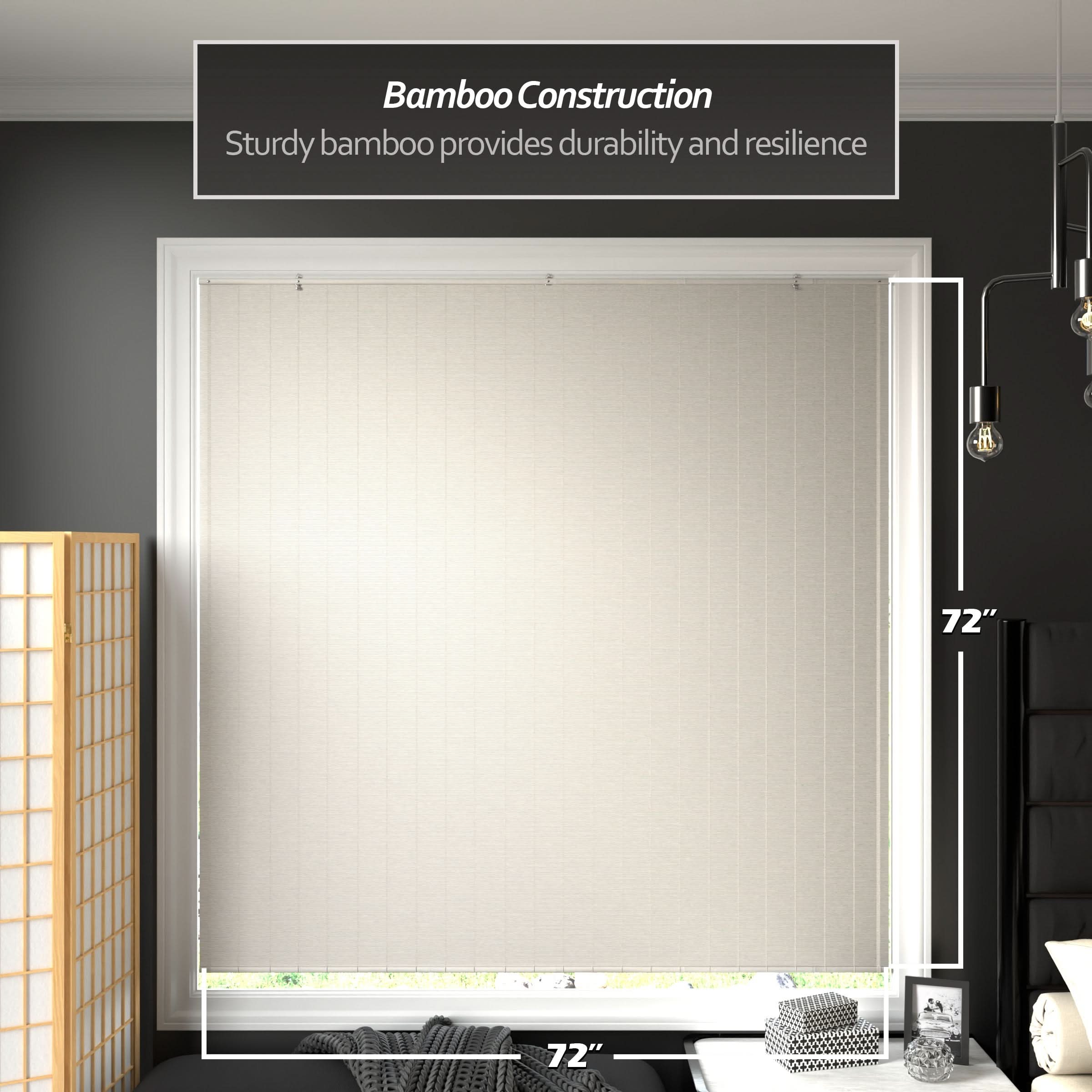 White Bamboo Window Shade Blind