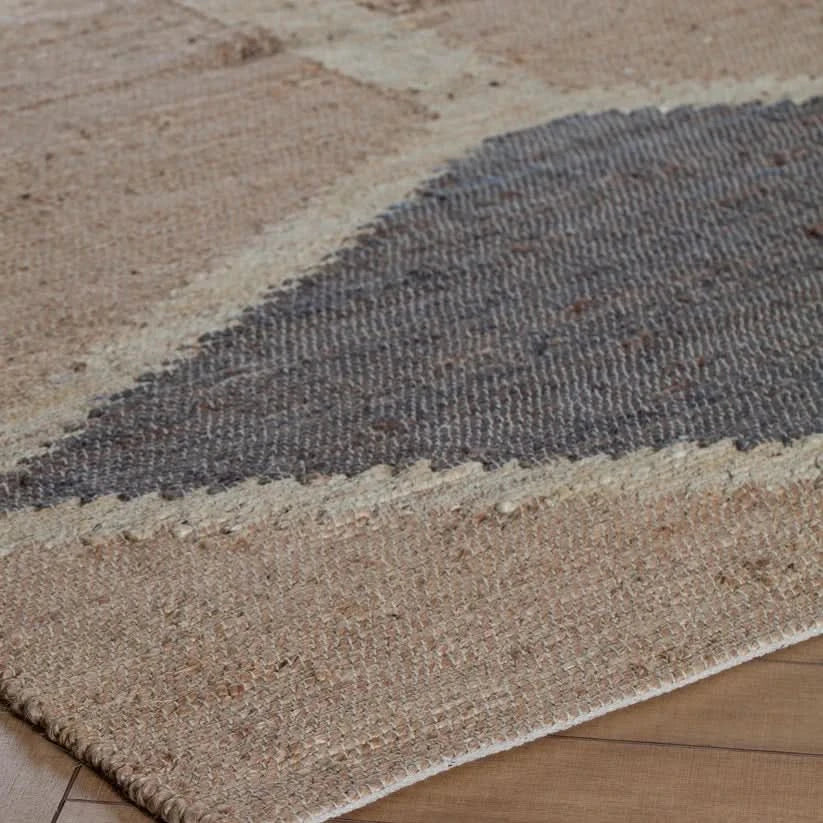 Mountains of the Moon Natural Gray & Ivory Jute Area Rug