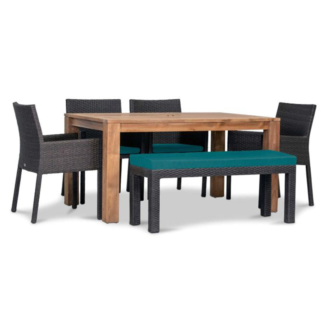 Arden Teak 6 Piece Bench Dining Set