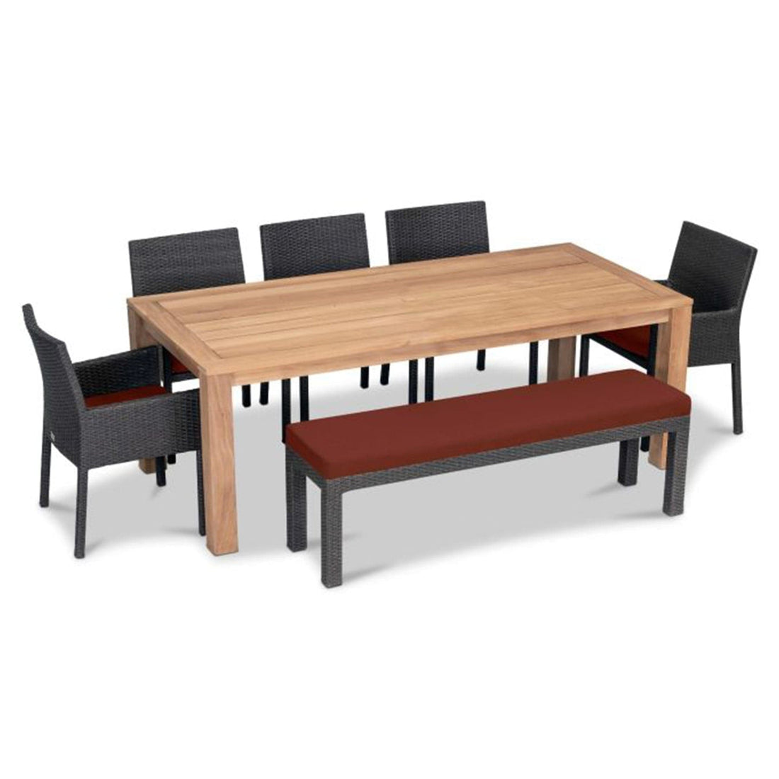 Arden Teak 7 Piece Bench Dining Set