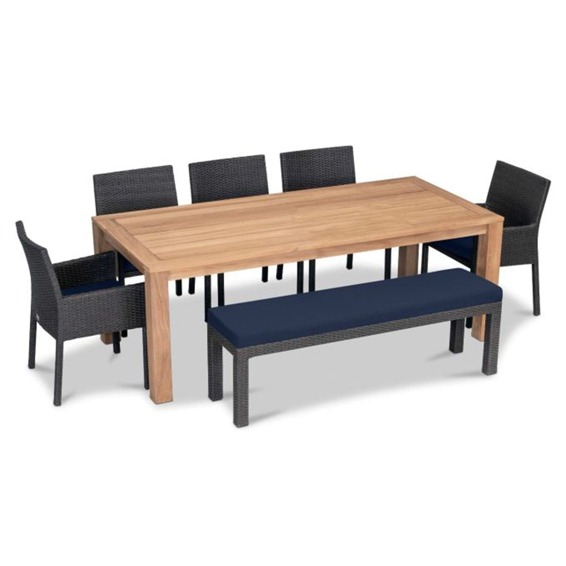 Arden Teak 7 Piece Bench Dining Set