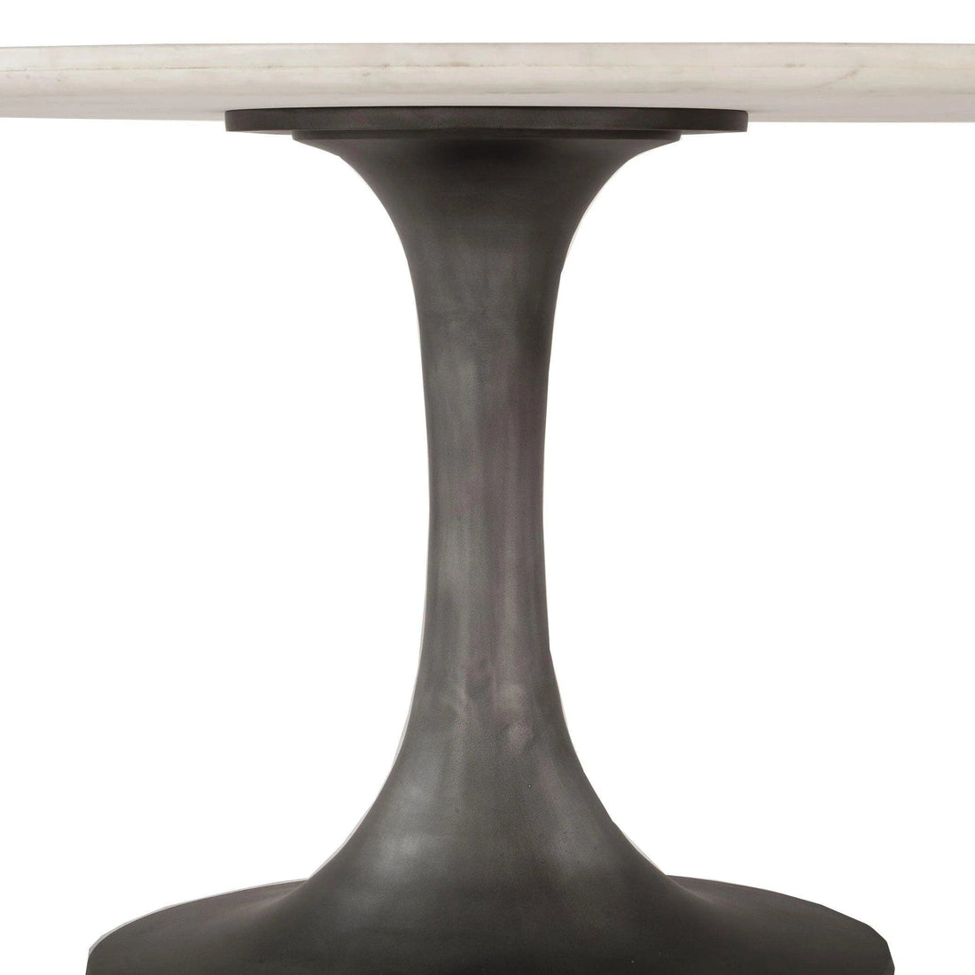 Palm Desert Dining Table with Brushed Steel Tulip Base